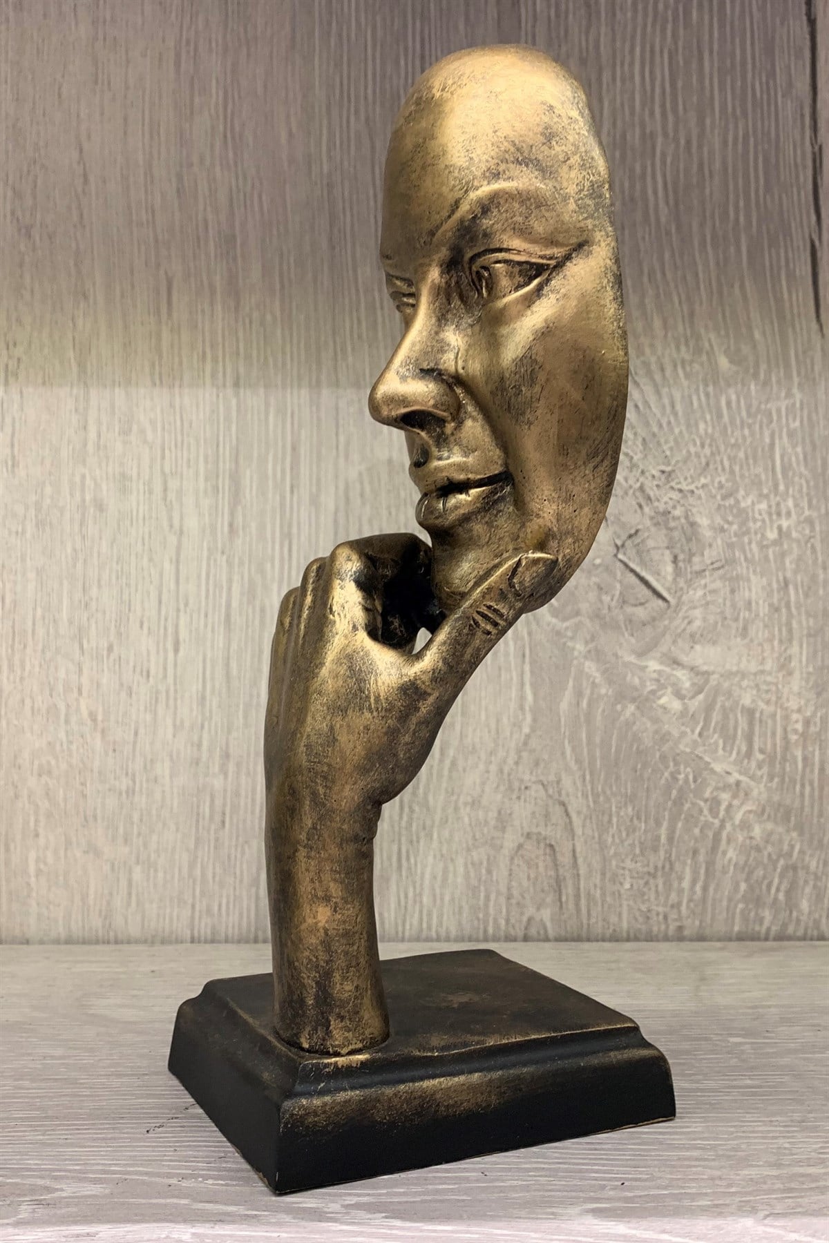 Gold Reçine Maske Dekor (Orta Boy 25 cm) - Miamantra