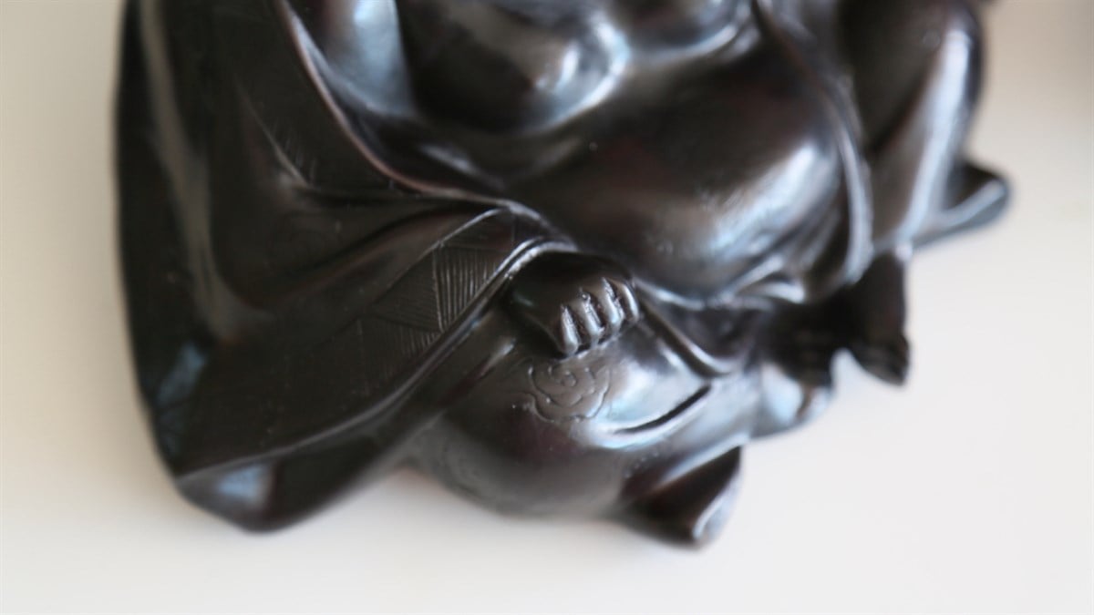 Gülen Reçine Buda Heykelciği Büyük Boy (Milefo) (18 cm * 15 cm * 12 cm)