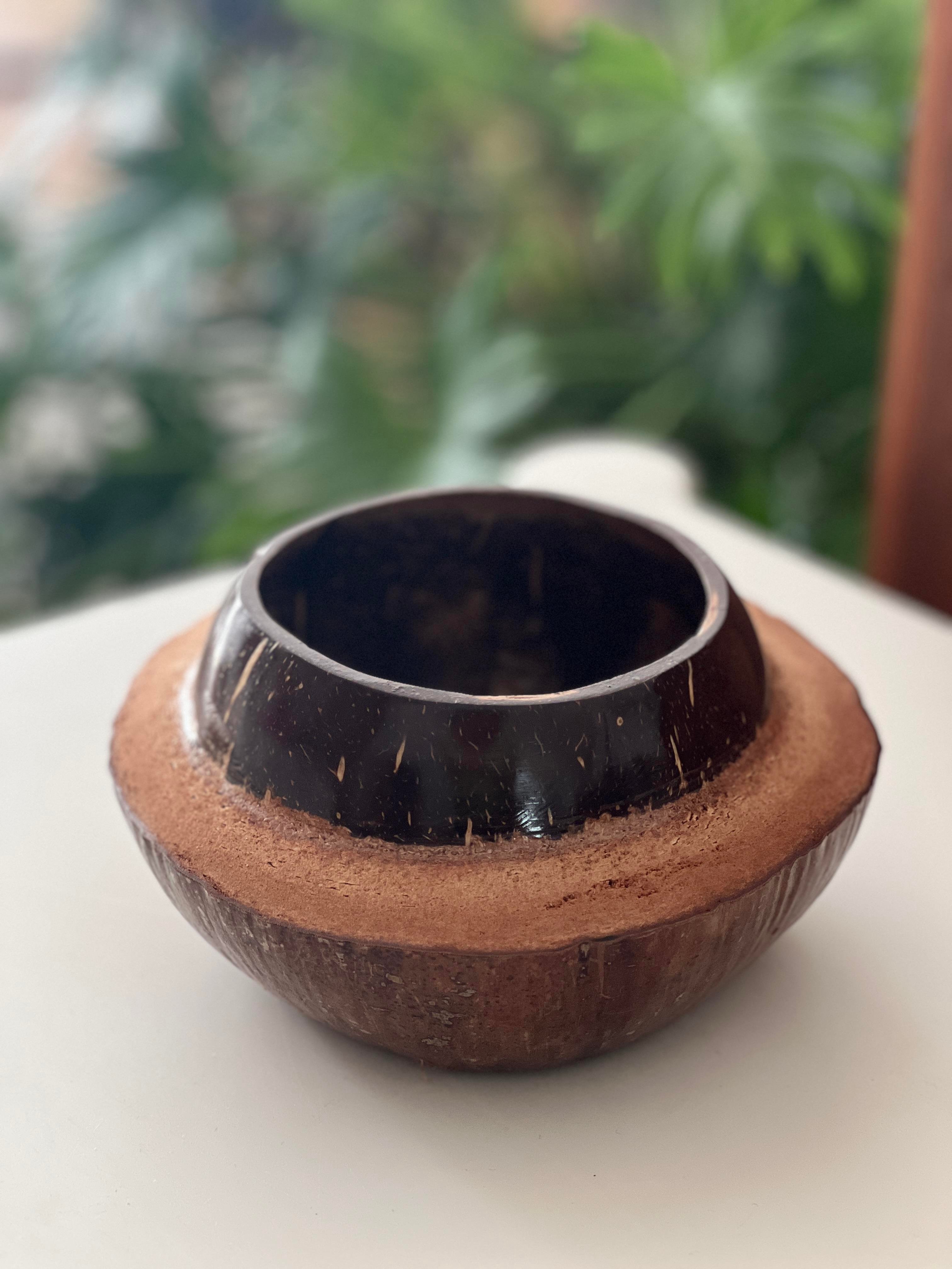 Hindistan Cevizi Saksılık / Kase (Çap: 20 cm) - Miamantra