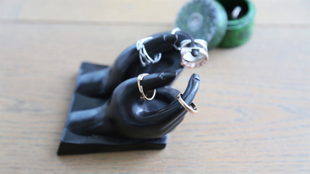 İki El Şeklinde Kartlık / Obje / Takı Standı (11 cm)