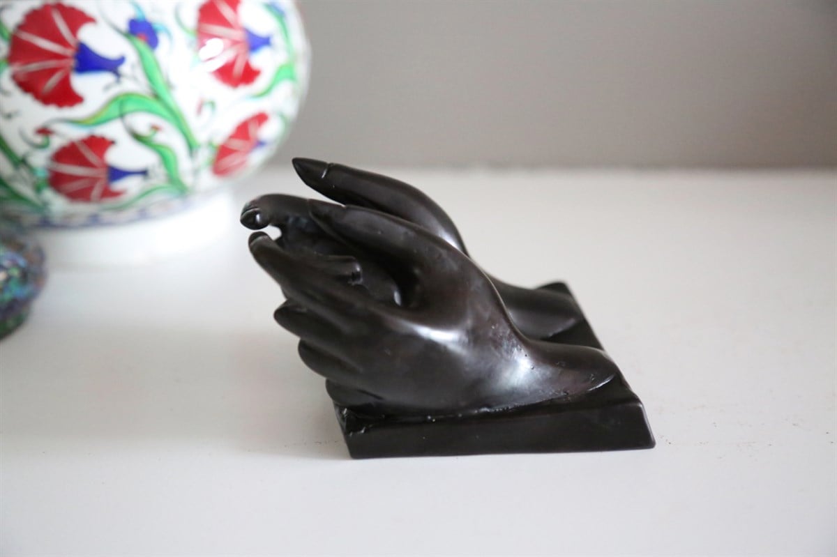 İki El Şeklinde Kartlık / Obje / Takı Standı (11 cm)