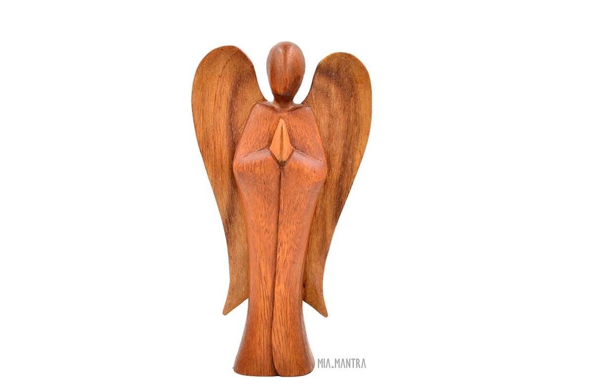 İki Renk Ahşaptan Elde Yapılmış Melek (15 cm- 20 cm -25 cm)
