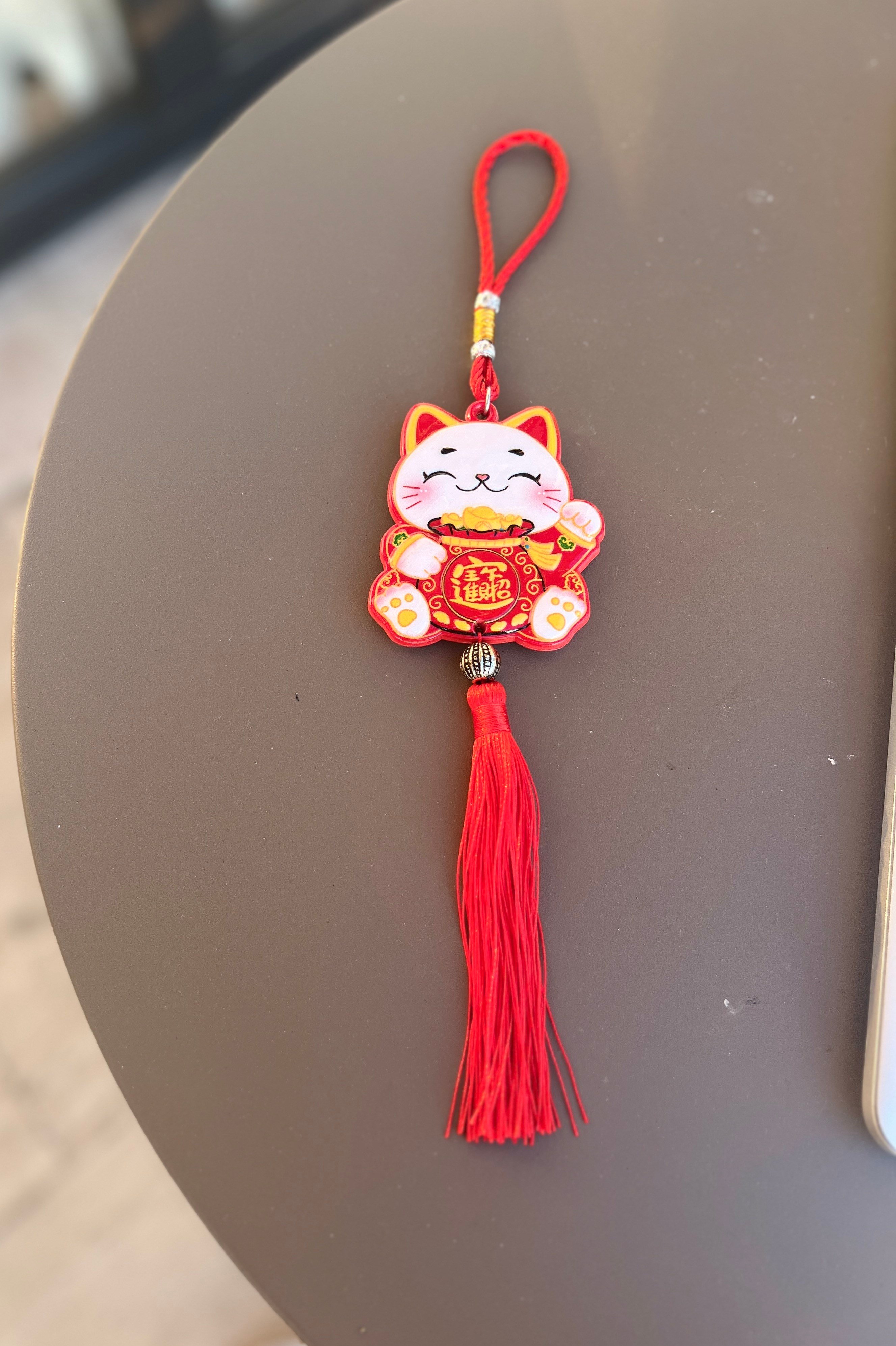 Maneki Neko Şans ve Bereket Kedisi Seramik Duvar Dekoru - Miamantra
