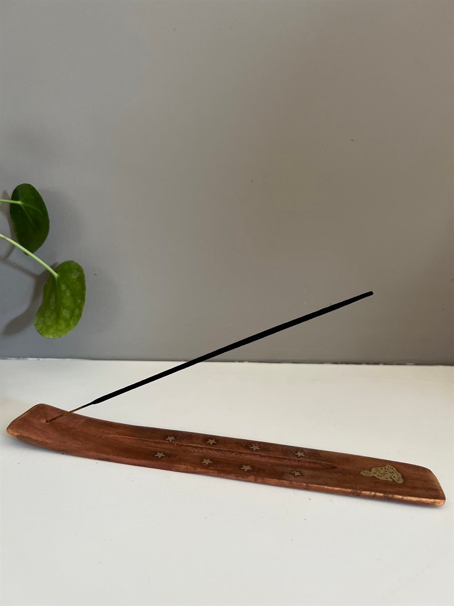 Maun Ağacı Ahşap Kayık Tütsülük - Buda Motifli - Miamanatra