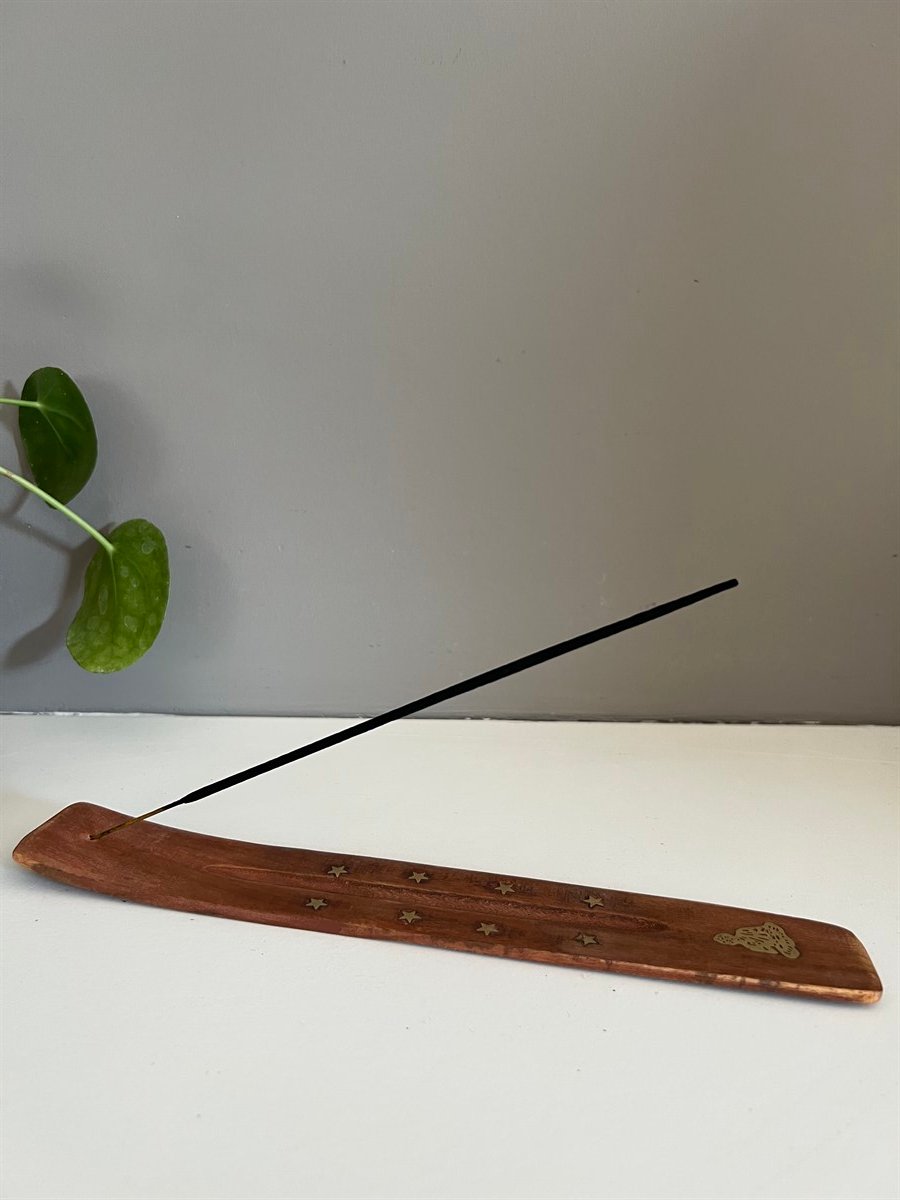 Maun Ağacı Ahşap Kayık Tütsülük - Buda Motifli - Miamanatra