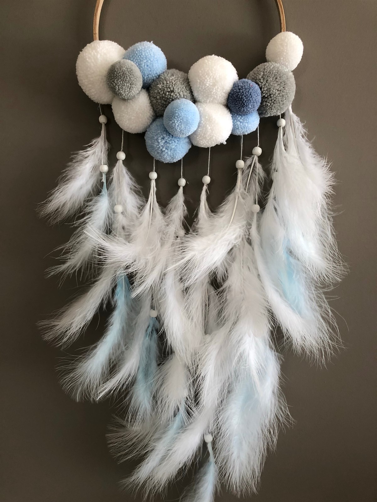 Mavili Ponponlu Rüya Kapanı / Düş Kapanı (55 cm)