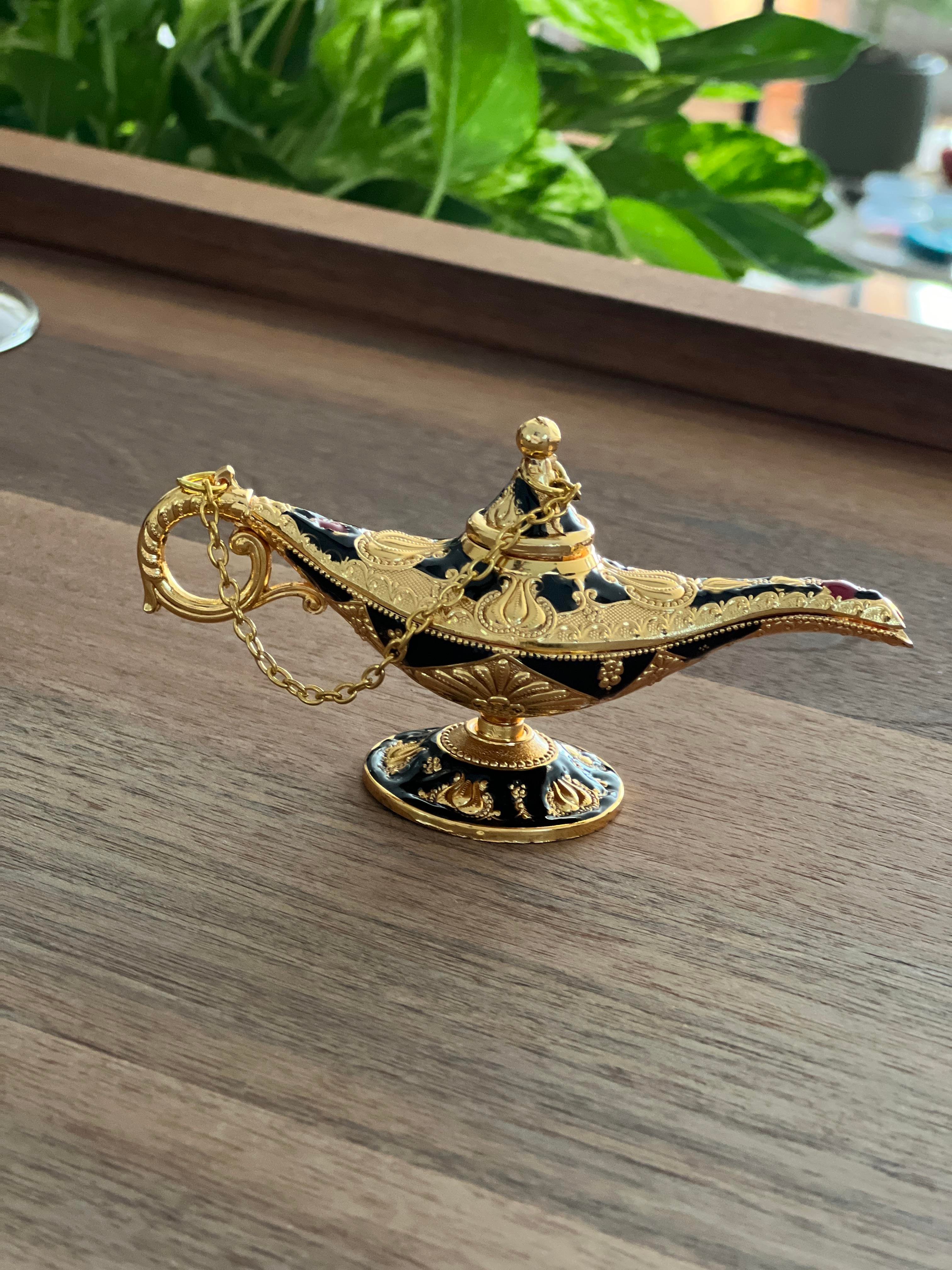 Metal Aladdin Lambası Rekli 12X6 Cm Mücevherlik / Dekoratif Biblo - Miamantra