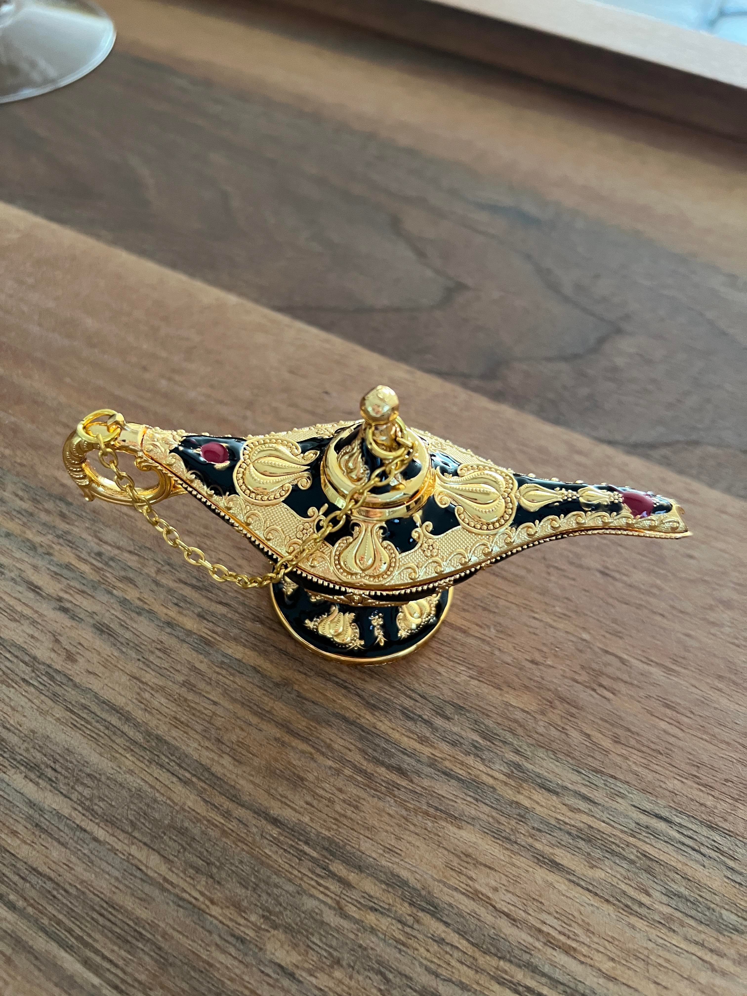 Metal Aladdin Lambası Rekli 12X6 Cm Mücevherlik / Dekoratif Biblo - Miamantra