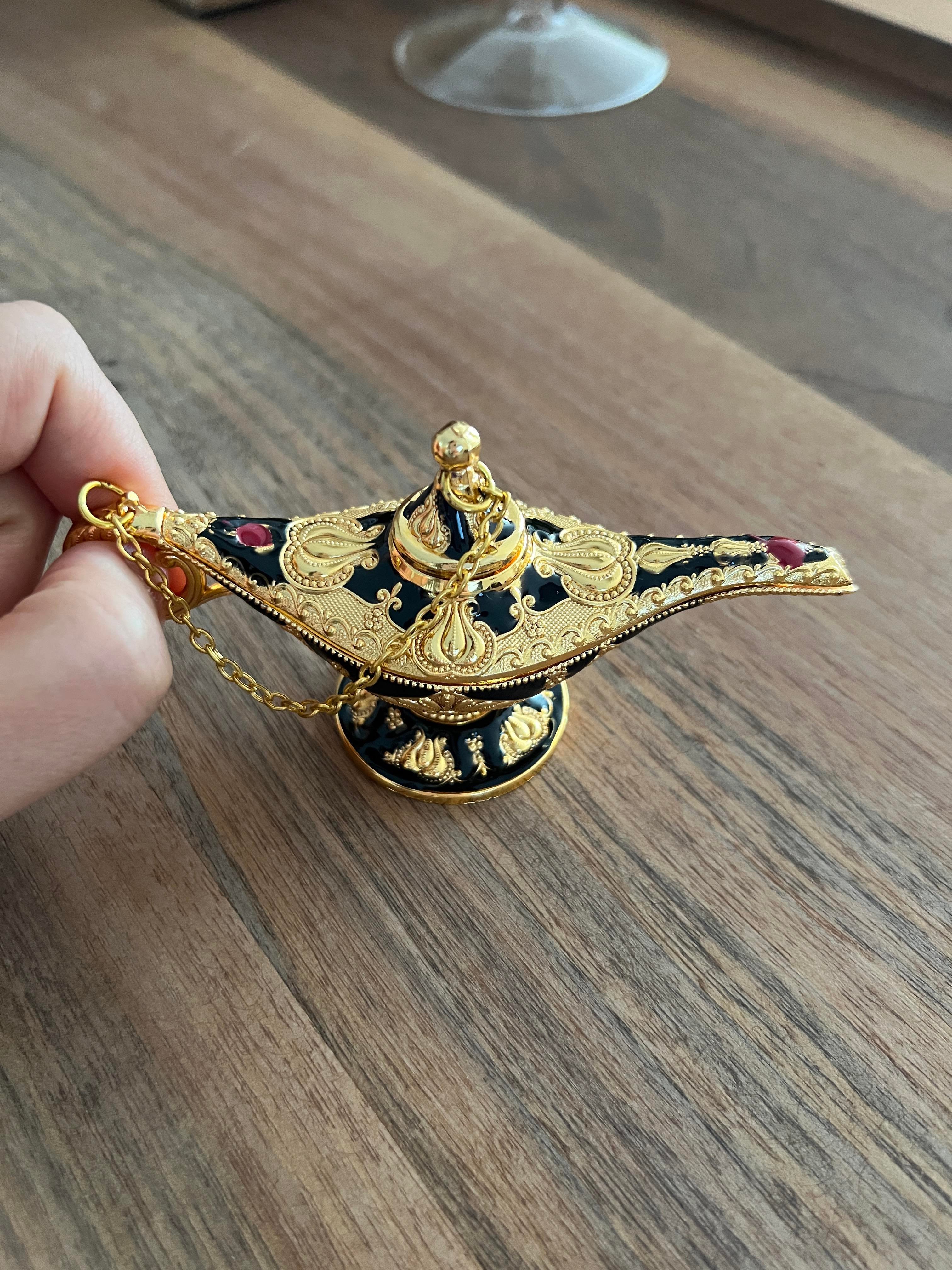 Metal Aladdin Lambası Rekli 12X6 Cm Mücevherlik / Dekoratif Biblo - Miamantra