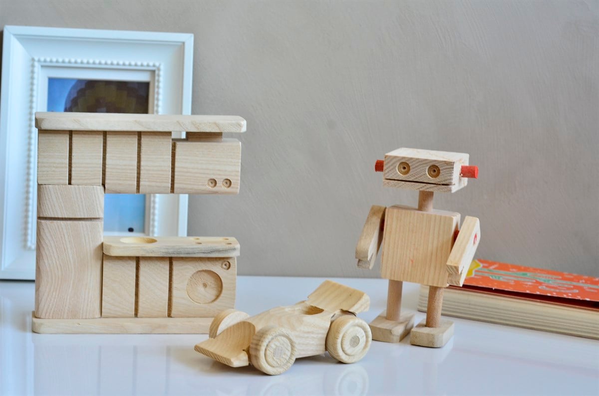 Montessori Boyanabilir Ahşap Mutfak Çocuk Oyuncağı / Montessori Oyuncak