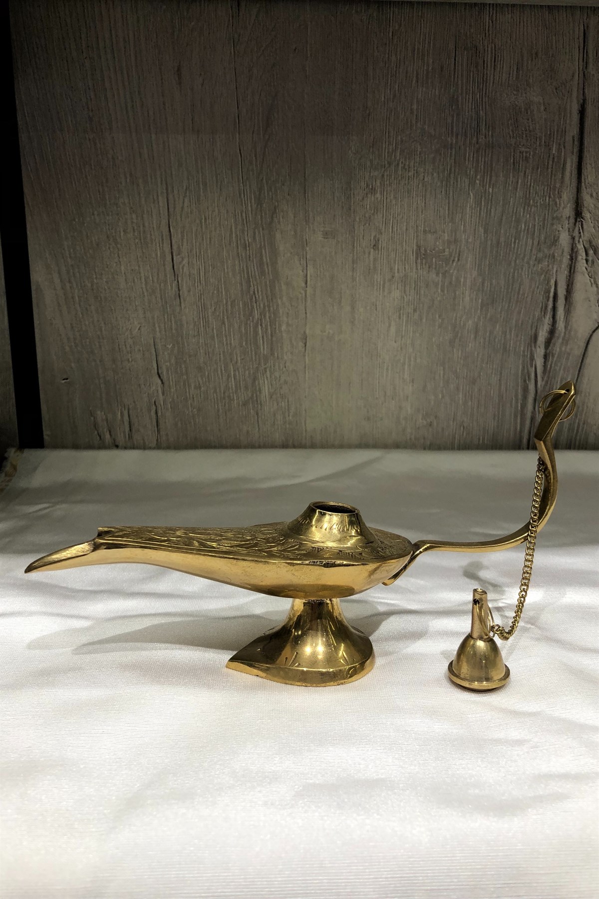 Pirinç Alaaddin Lambası 19 cm  - Miamantra