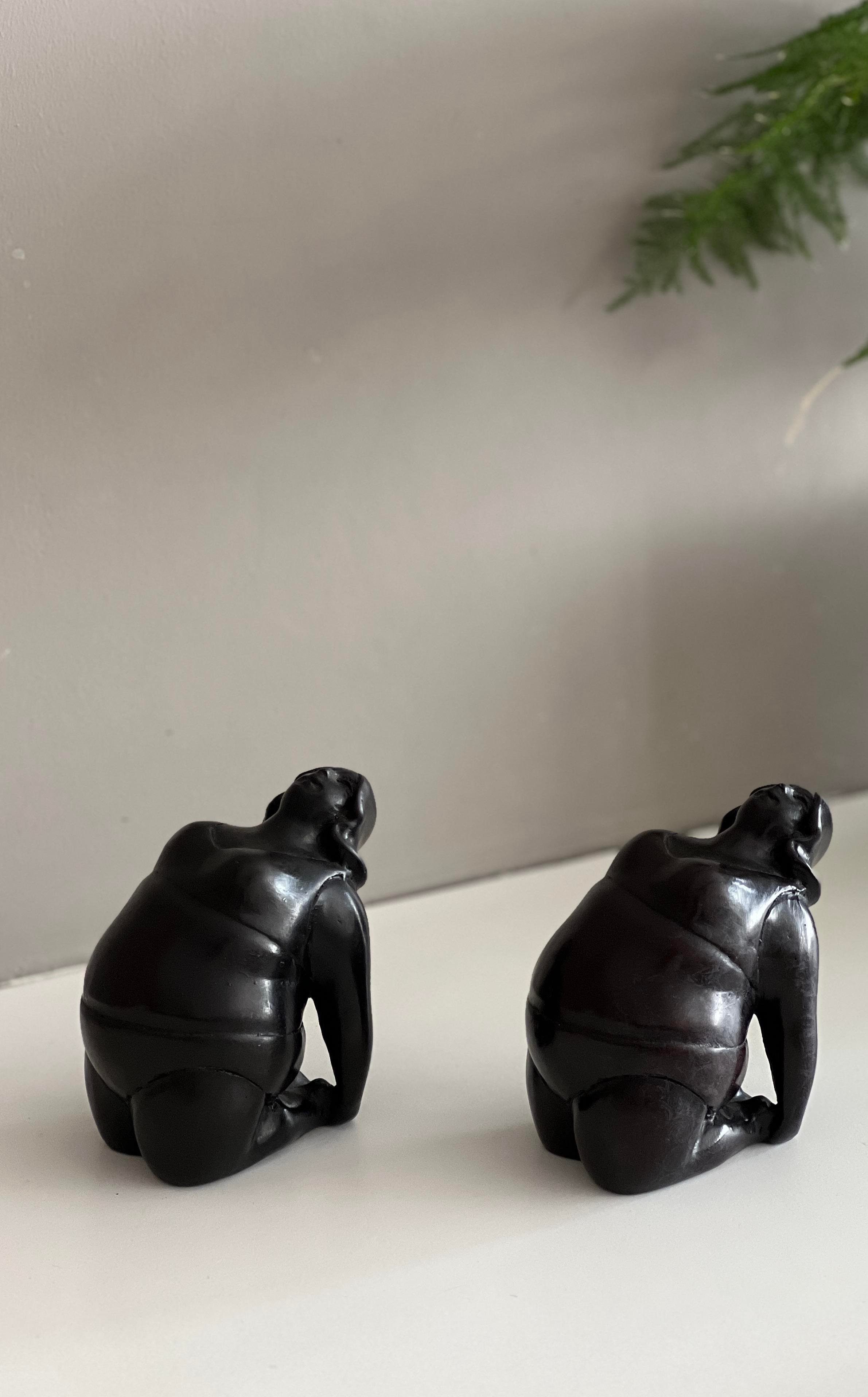 Reçine Yoga Yapan Şişman Kadın Biblo - Miamantra