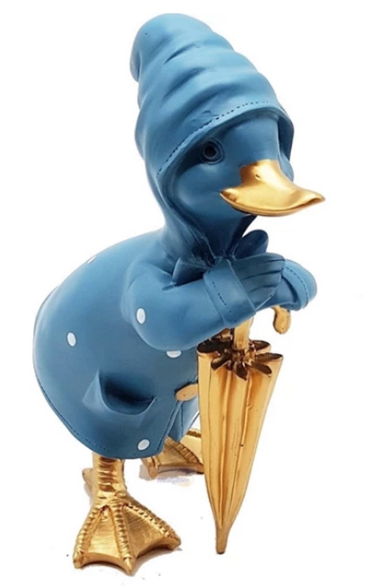 Şemsiyeli Polyester Ördek Biblo (24 cm)
