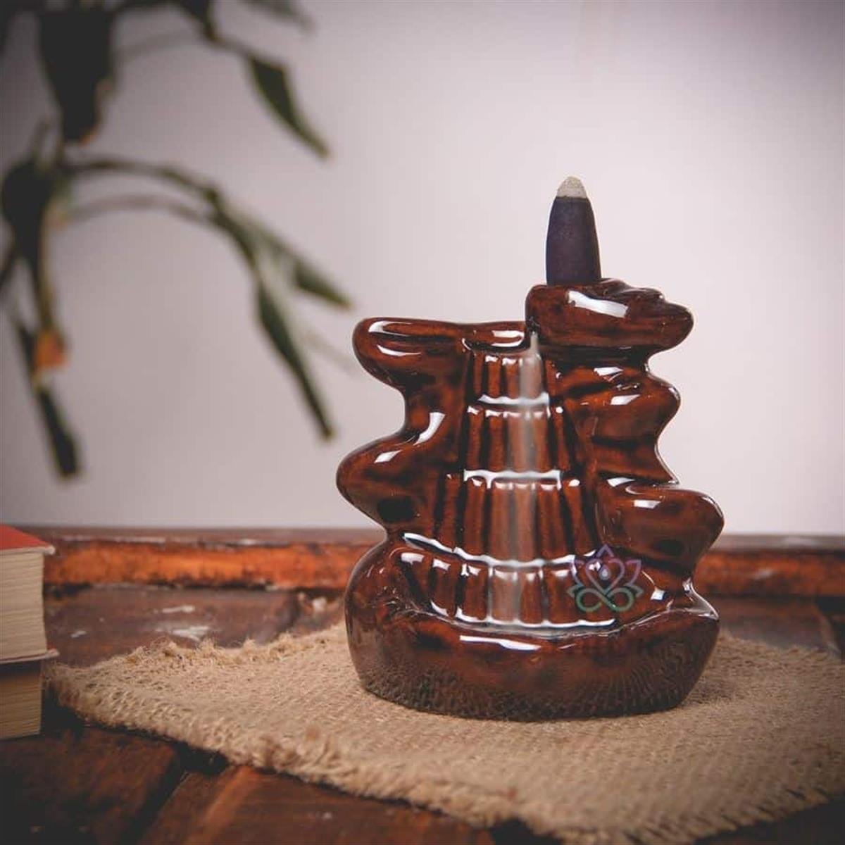 Seramik Geri Akış Tütsülük / Tütsü Şelalesi Model 2 (11 cm) - Miamantra