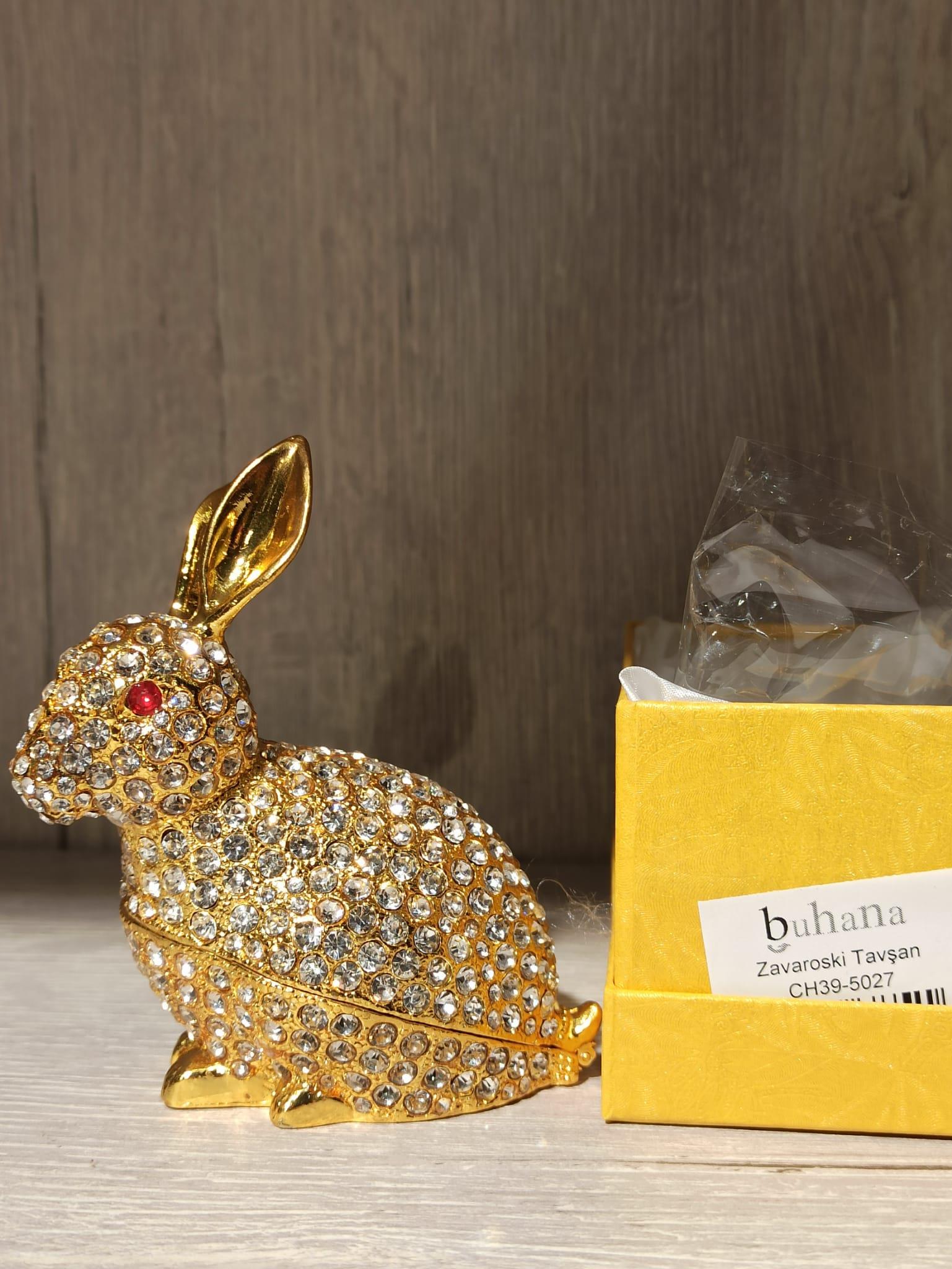 Swarovski Taşlı Tavşan Mücevherlik / Dekoratif Biblo - Miamantra