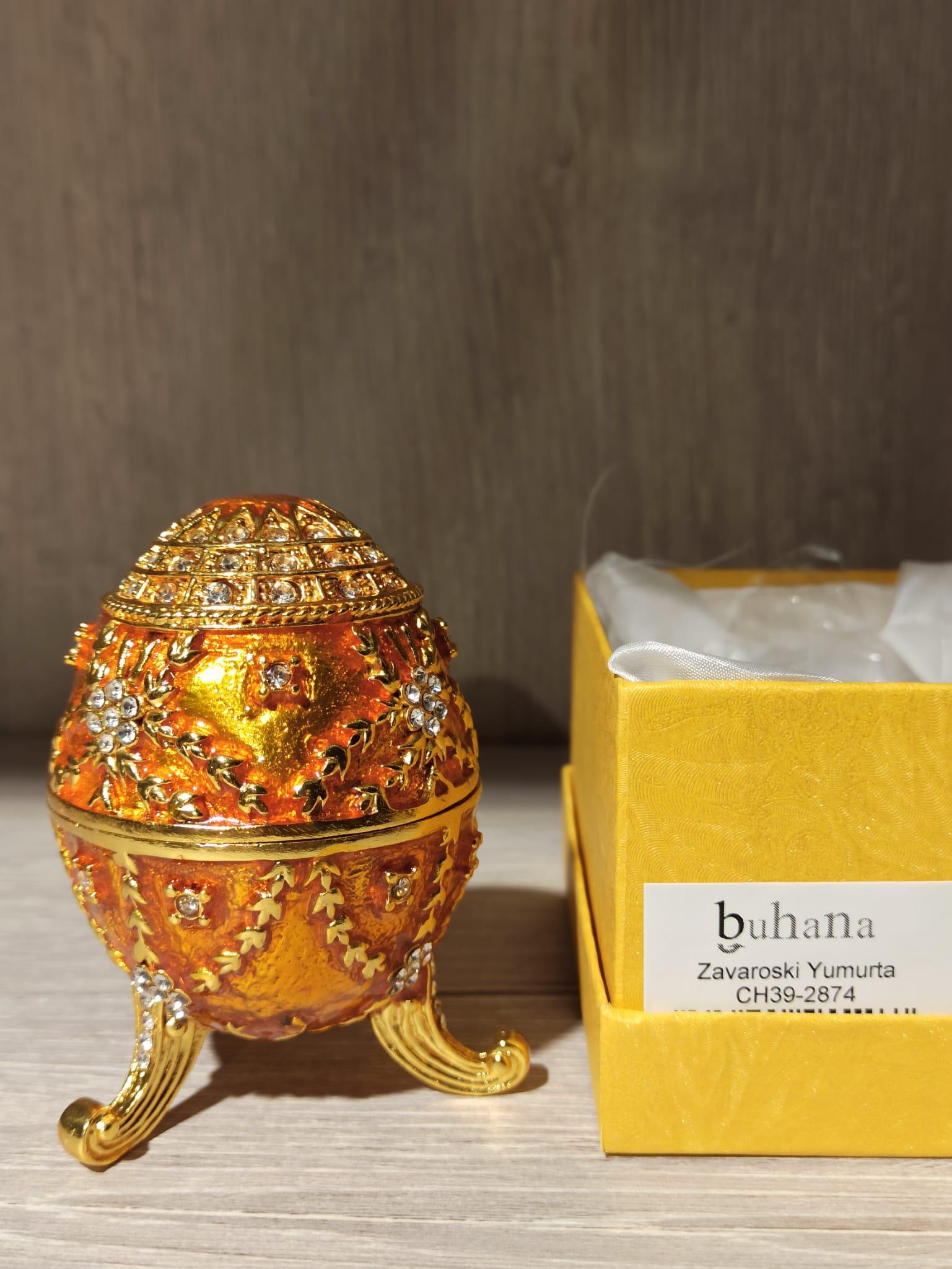 Swarovski Taşlı Yumurta Mücevherlik / Dekoratif Biblo - Miamantra