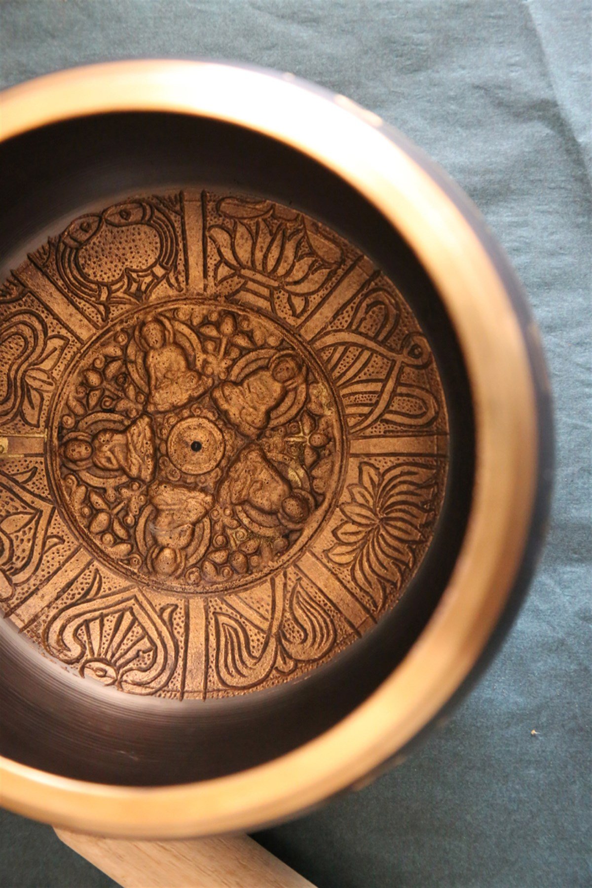 Tibet Ses Çanağı - Buda Motifli - 14 cm - Miamantra