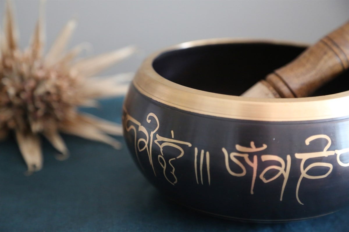 Tibet Ses Çanağı - Buda Motifli - 14 cm - Miamantra