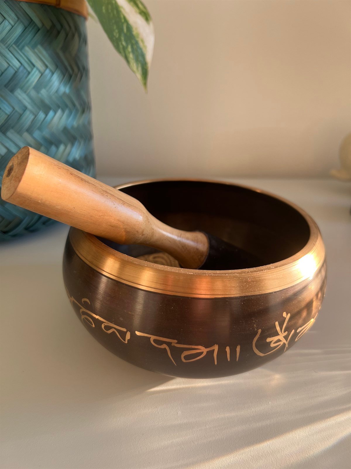 Tibet Ses Çanağı - Buda Motifli - 14 cm - Miamantra