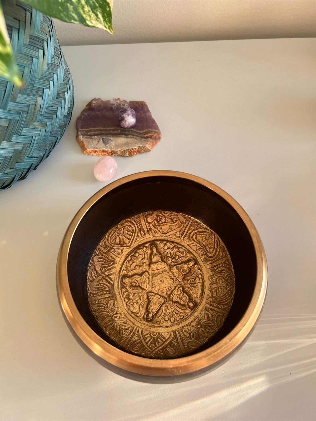 Tibet Ses Çanağı - Buda Motifli - 14 cm - Miamantra