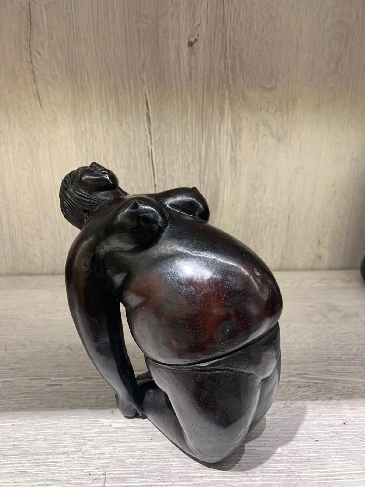 Yoga Yapan Şişman Kadın Heykeli Büyük Boy - 25 cm - Model 3 - Miamantra