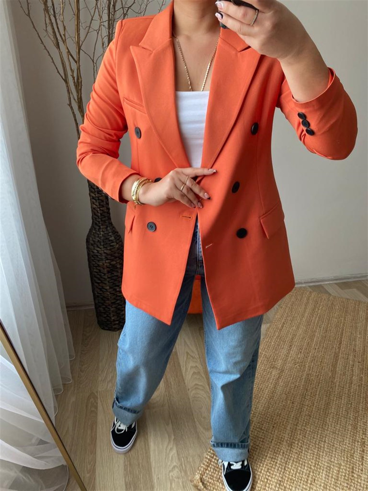 Astarlı vatkalı blazer ceket