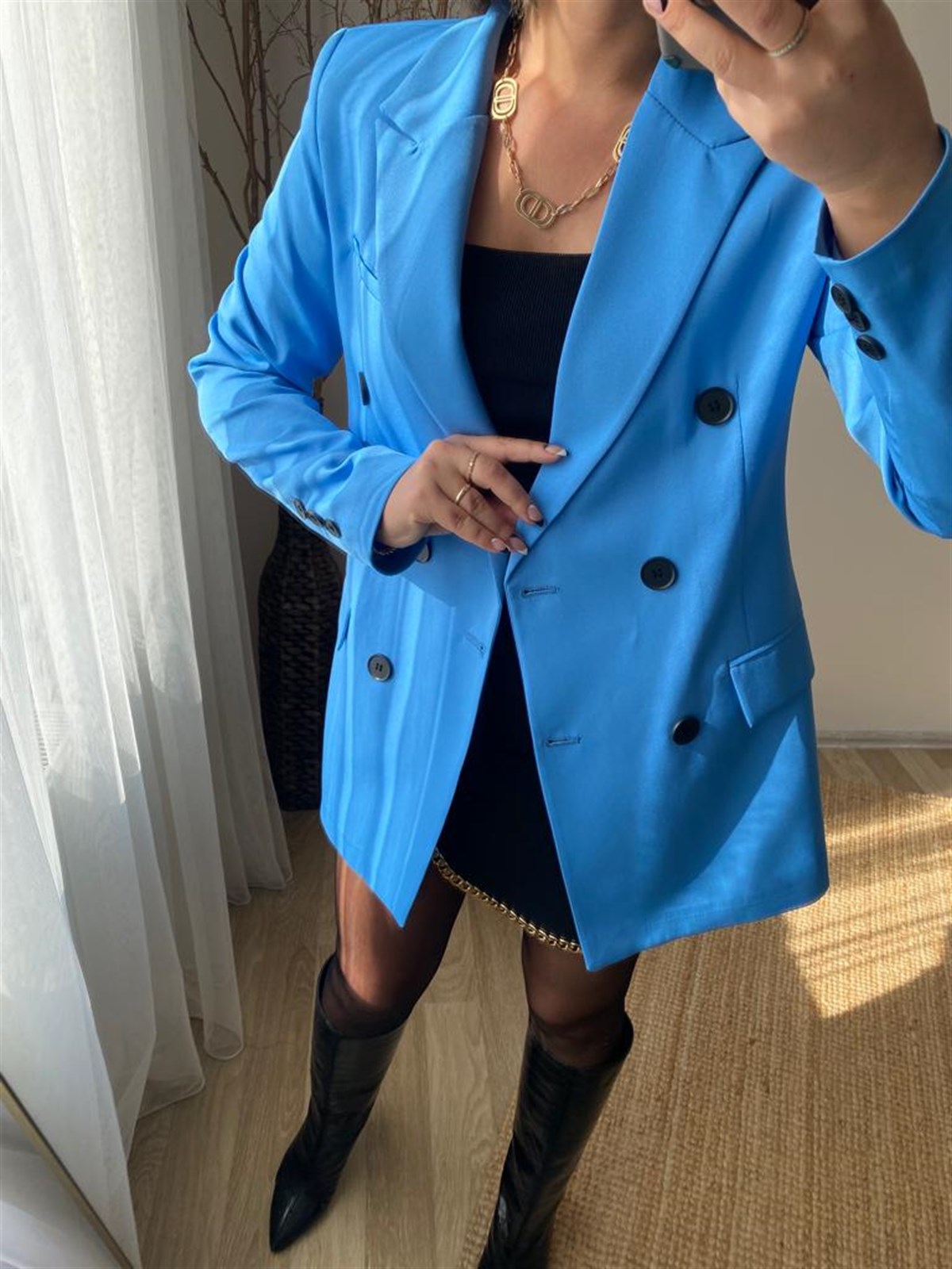 Astarlı vatkalı blazer ceket