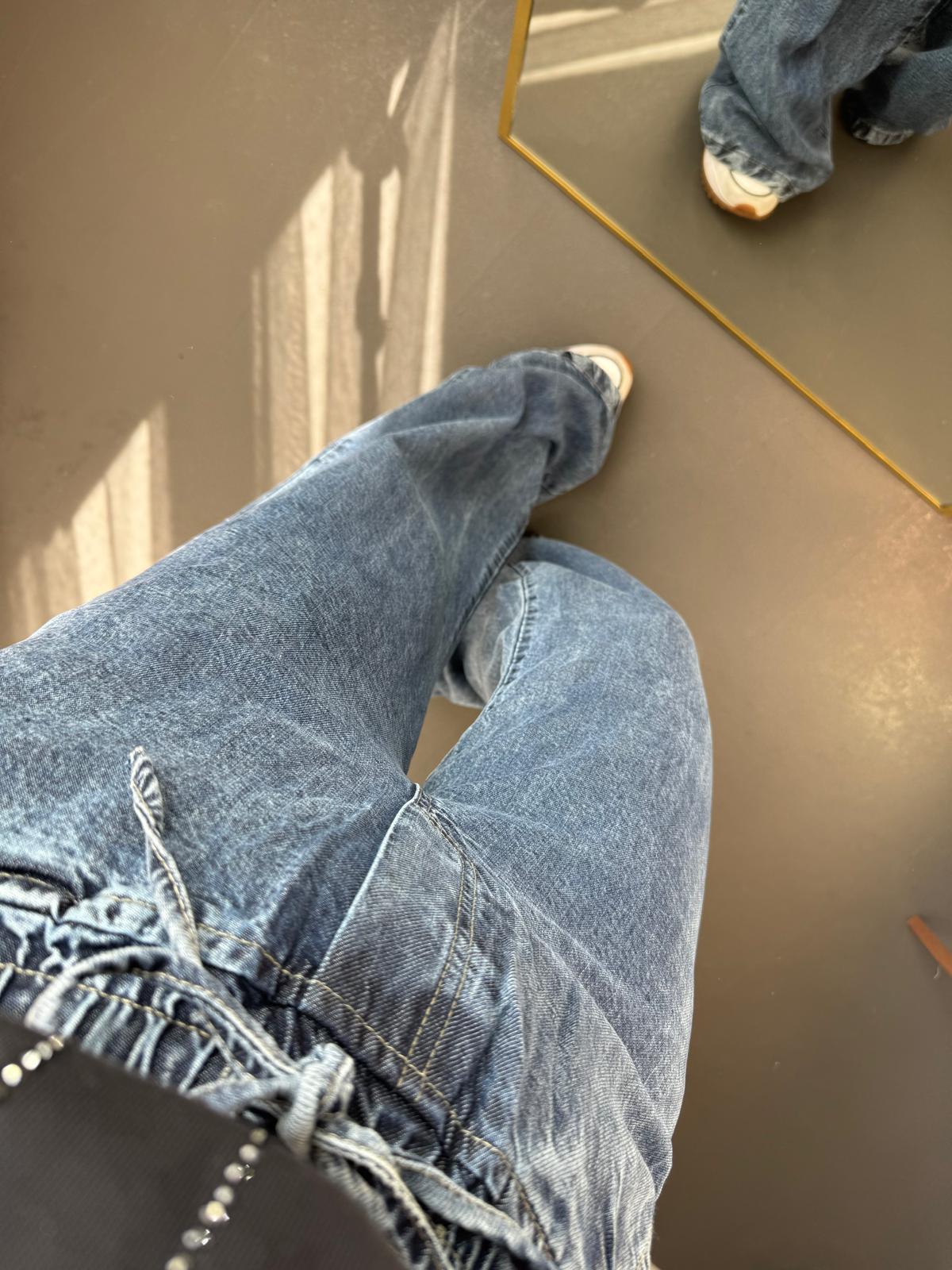 Bel lastıklı jean