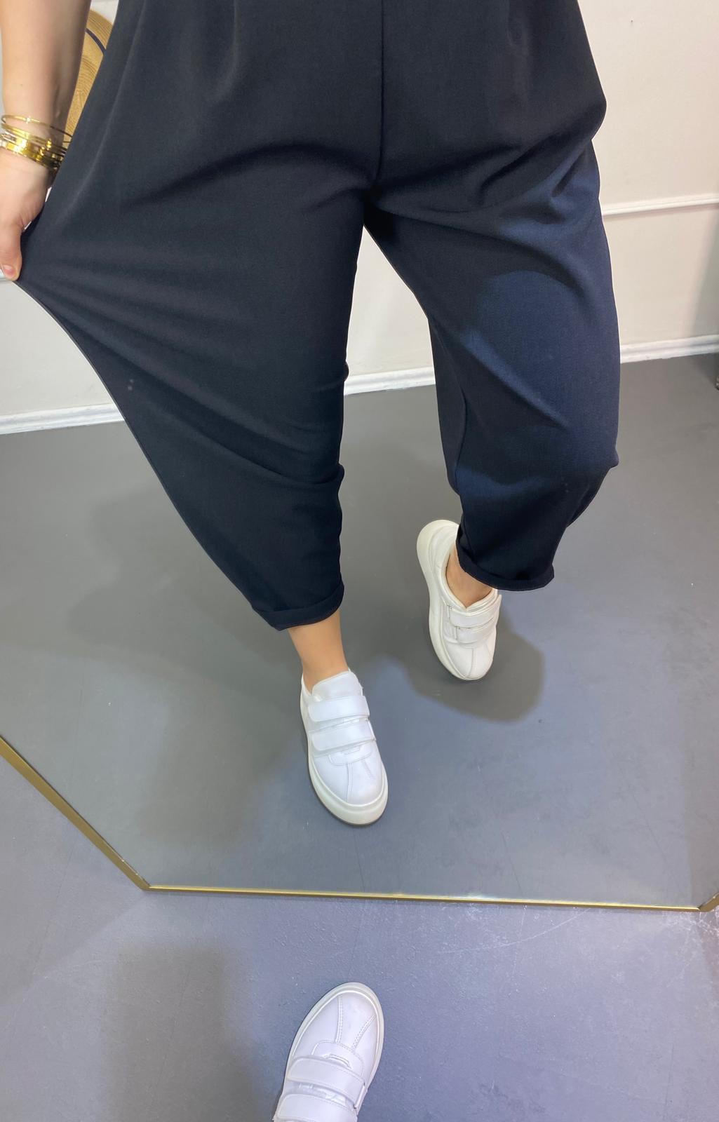 Beli-lastik-full-likrali-pantalon siyah