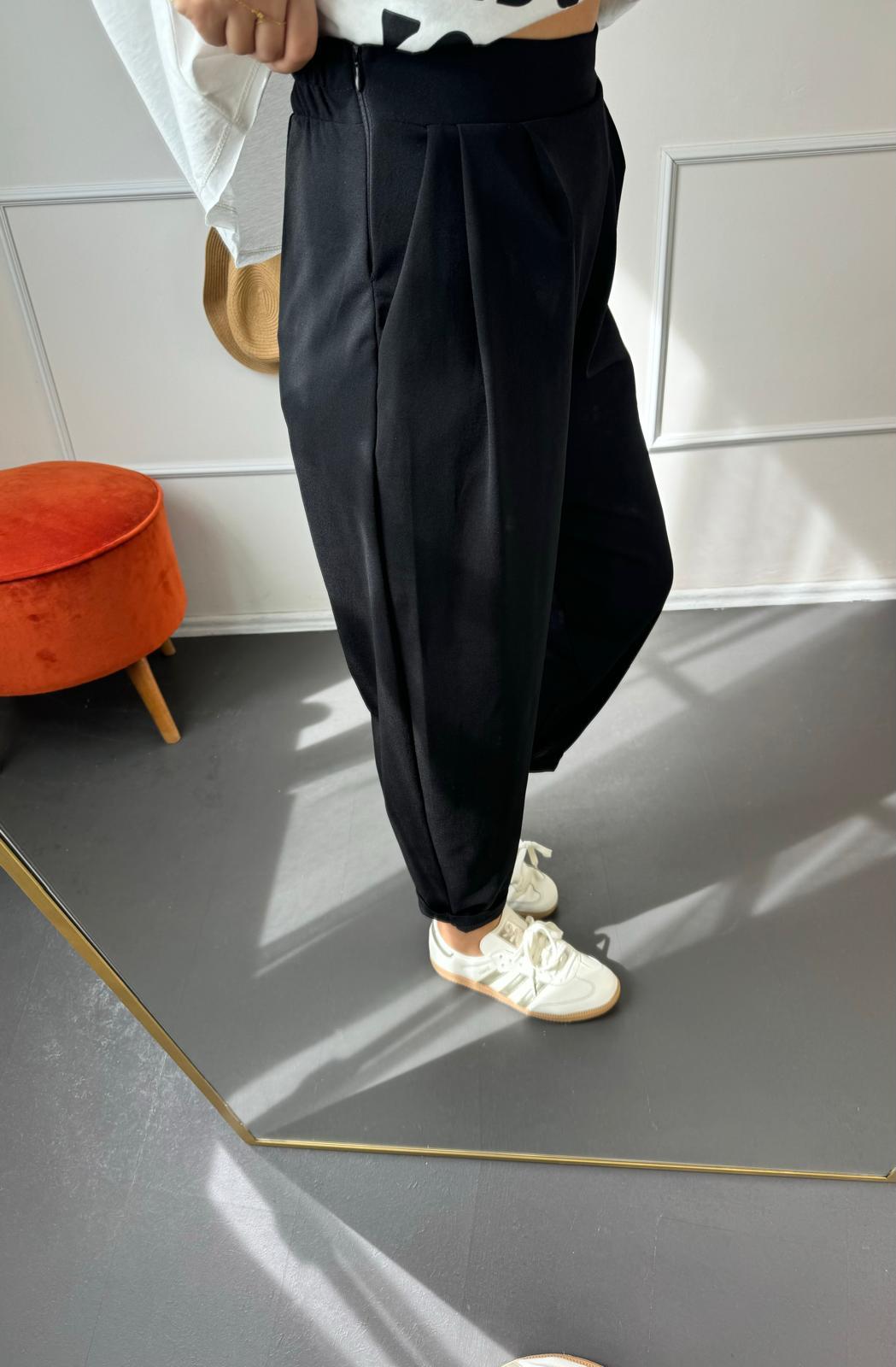 Beli lastikli pantalon