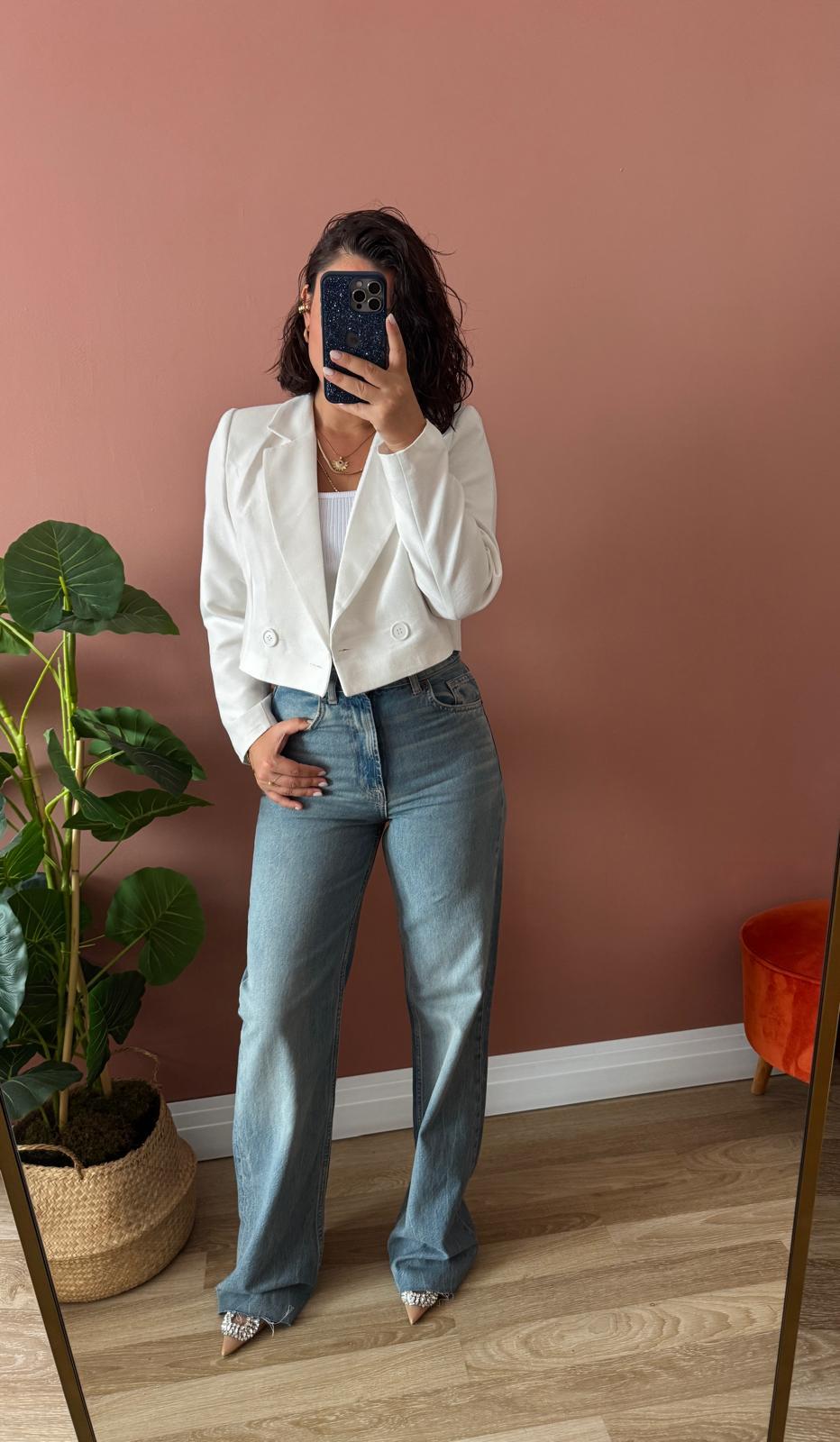 Crop blazer