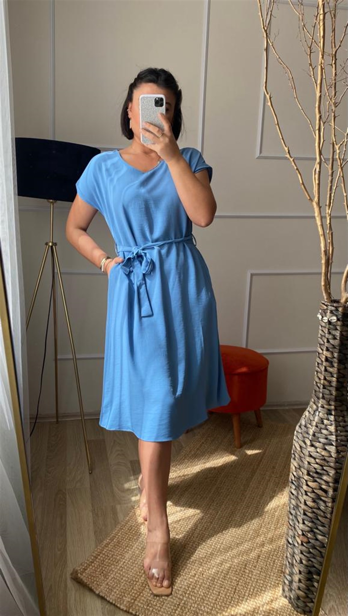 Dız alt can model elbıse