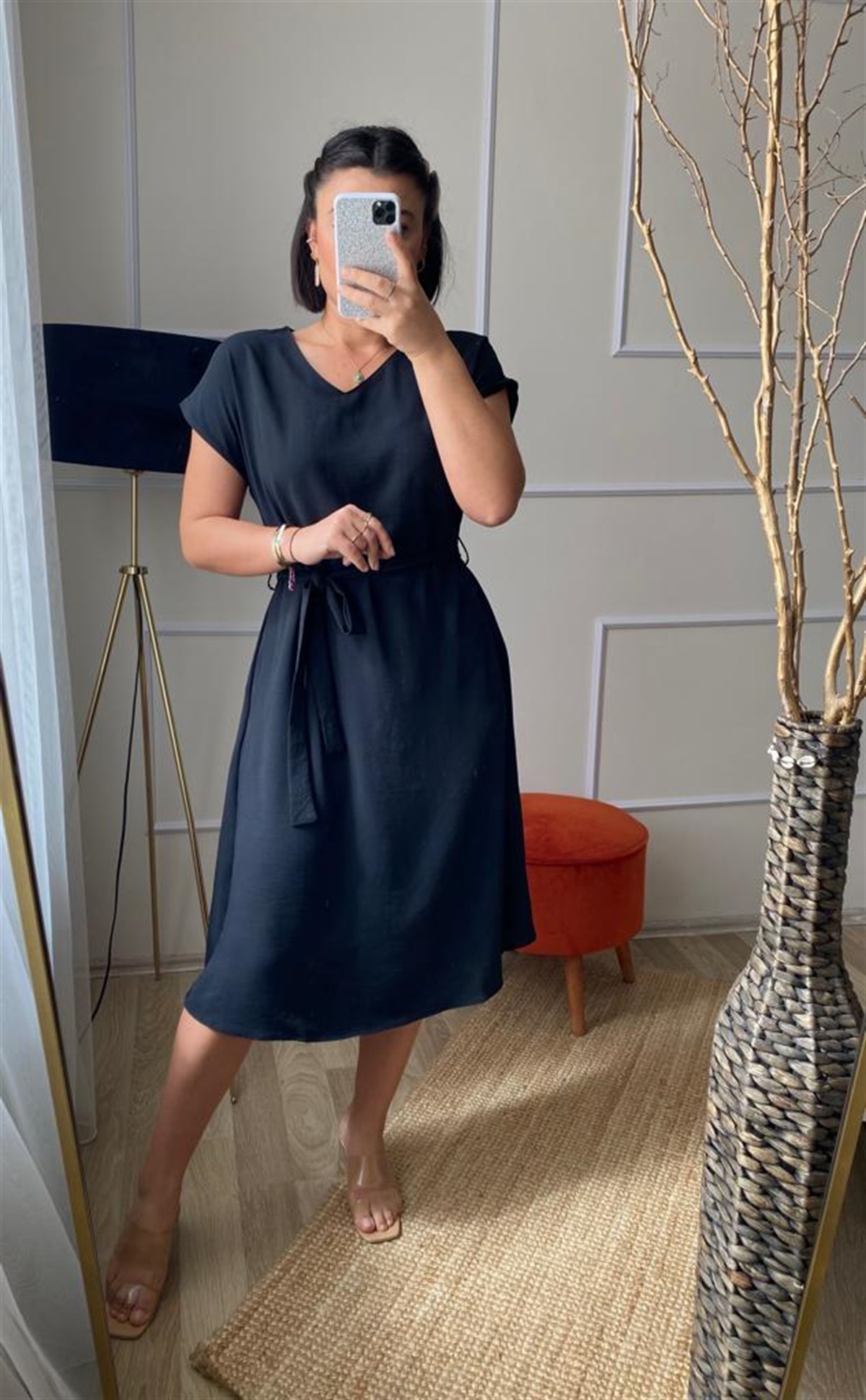 Dız alt can model elbıse