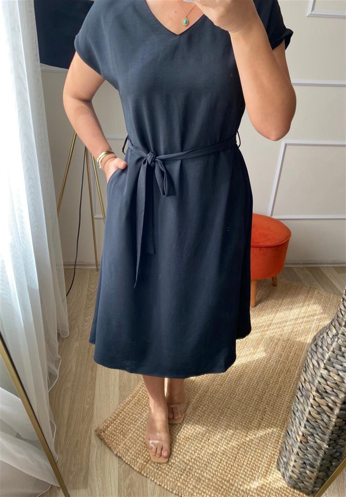 Dız alt can model elbıse