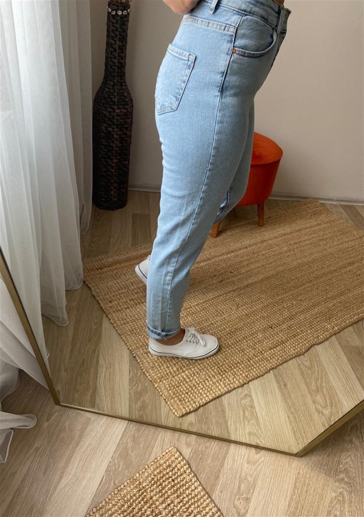 Ekstra yuksek bel lıkralı jean