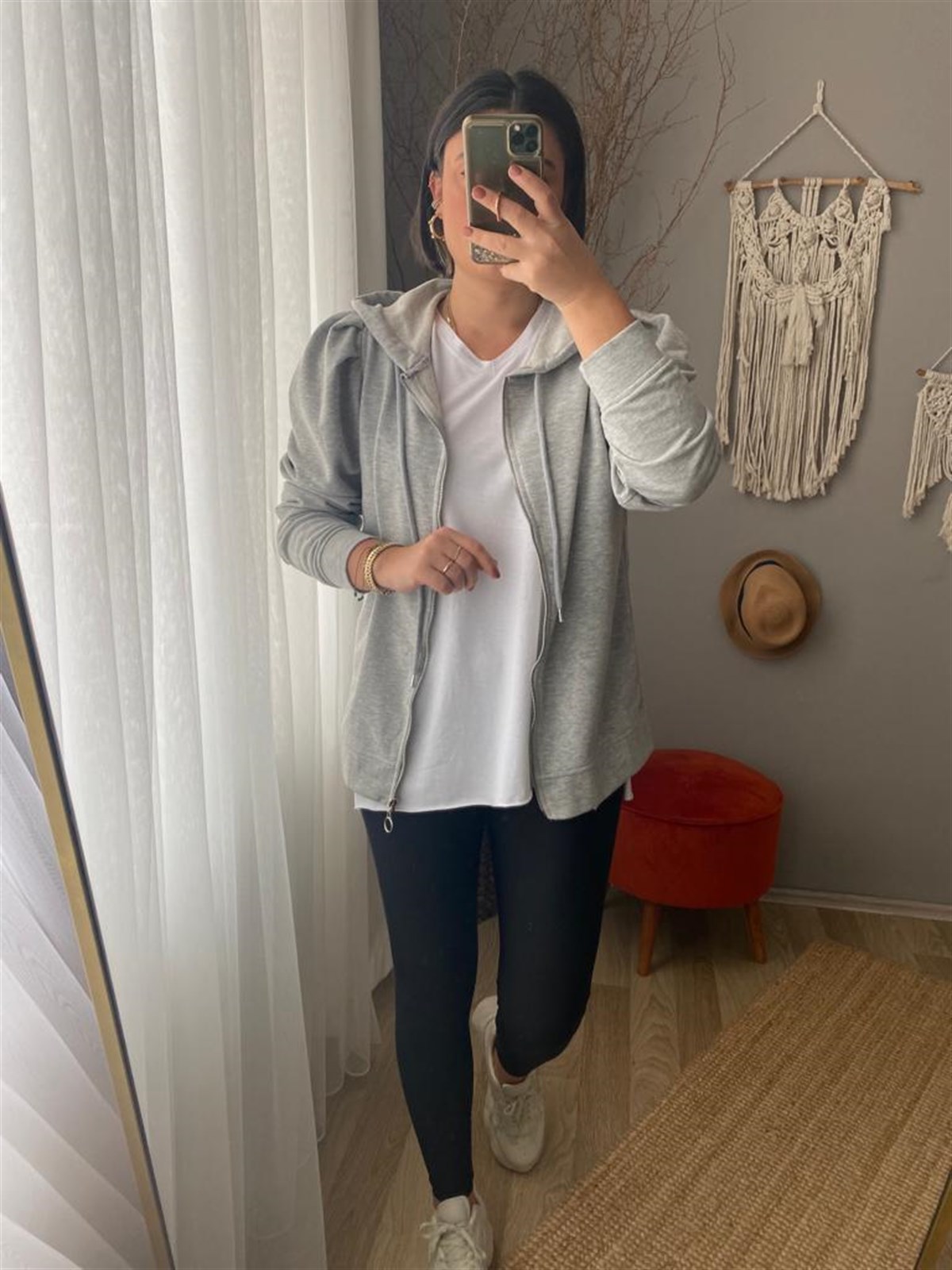 Fermuarlı iki iplik sweat