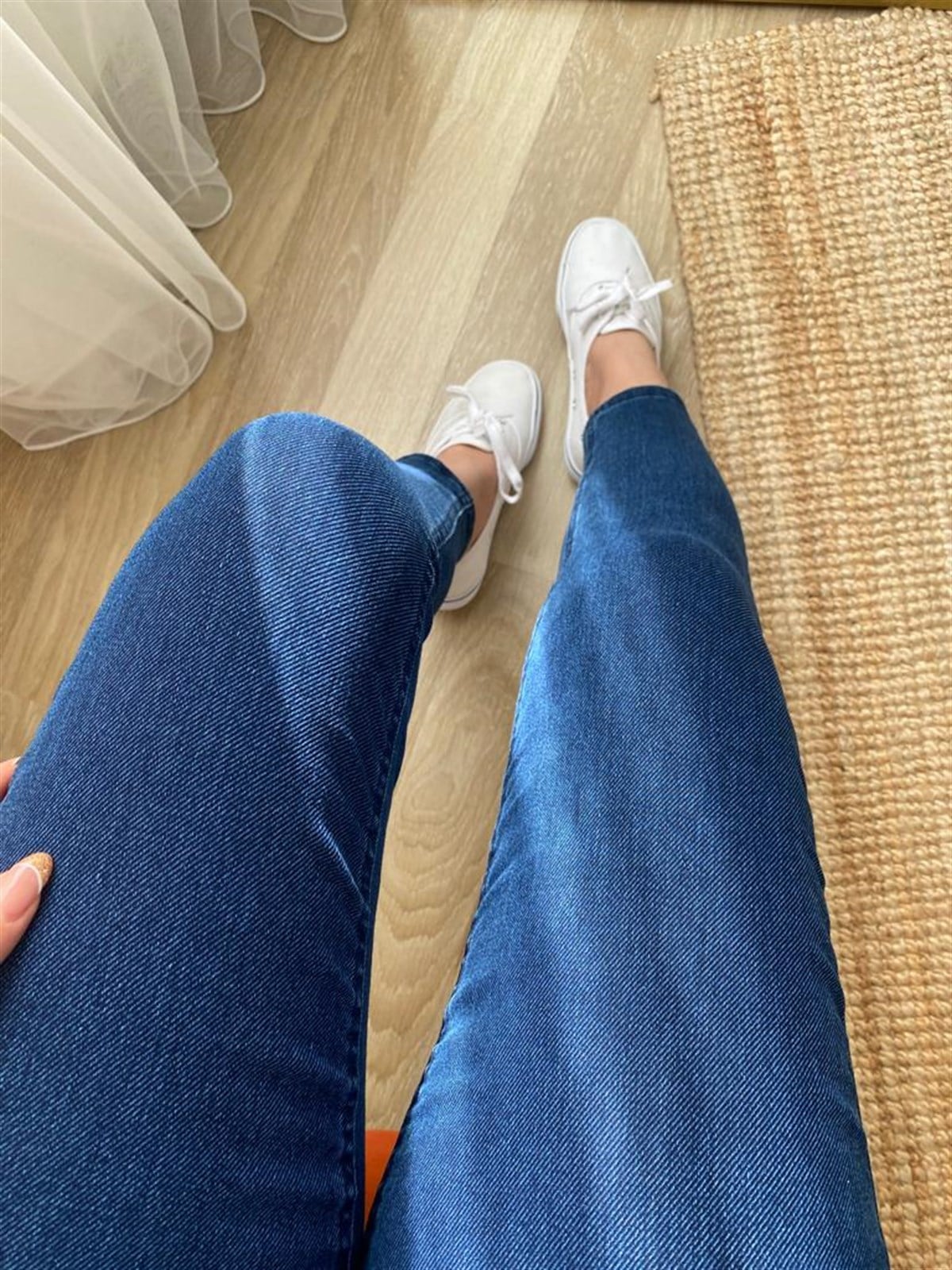 Full lıkralı örme kumaş jean