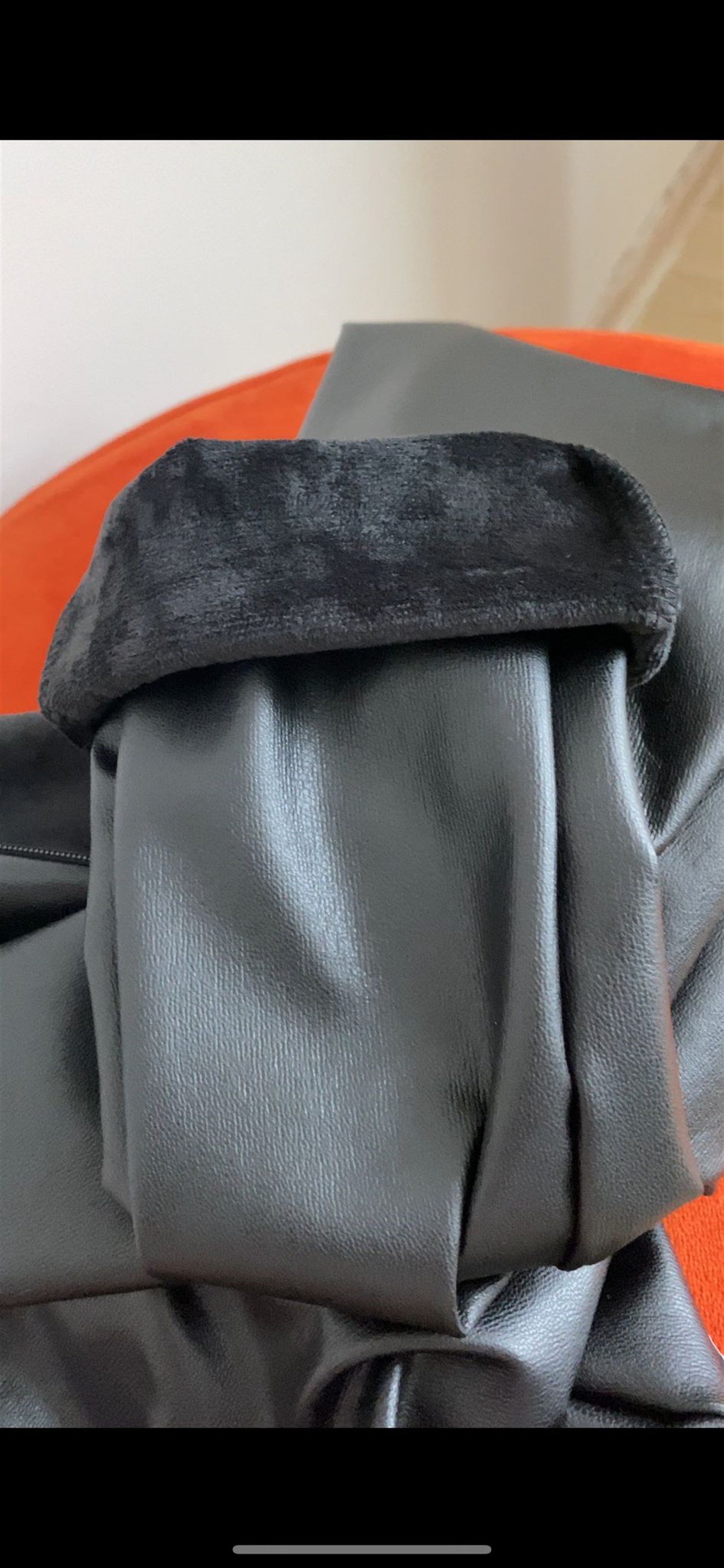 Icı sardonlu full likra derı pantalon tayt