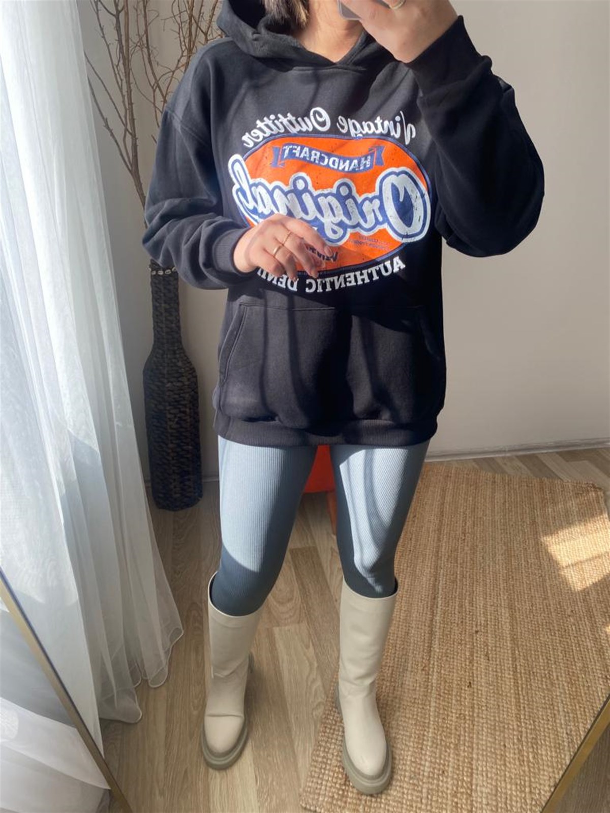 Icı sardonlu rahat kalıp sweat