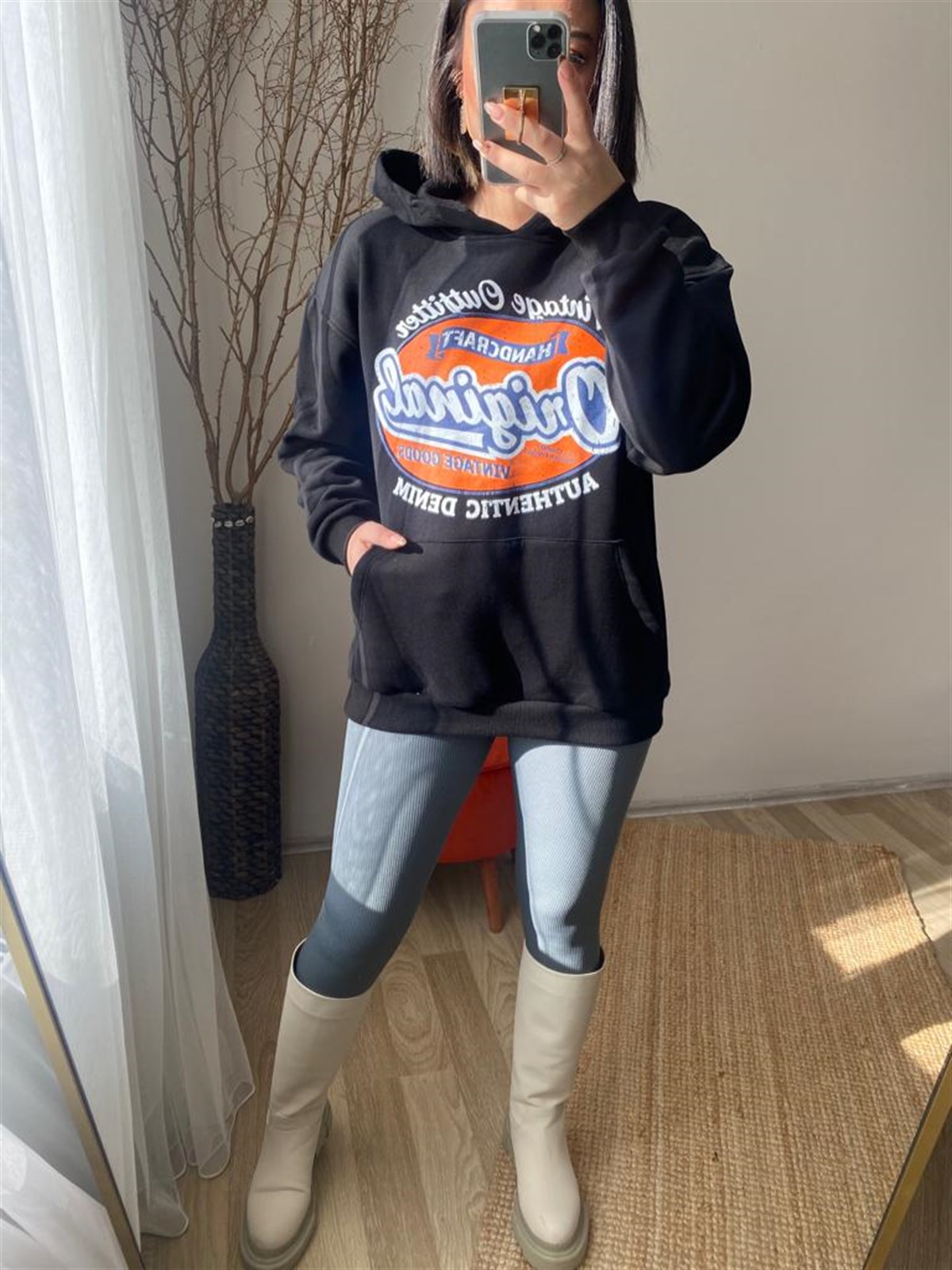 Icı sardonlu rahat kalıp sweat