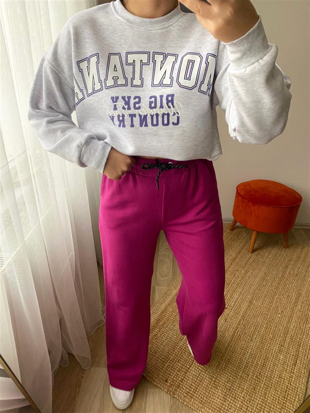 Icı sardonlu rahat kalıp sweat