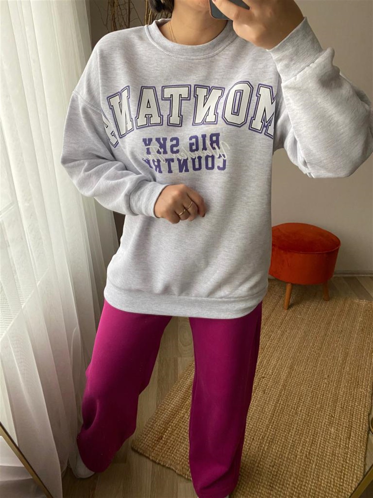 Icı sardonlu rahat kalıp sweat