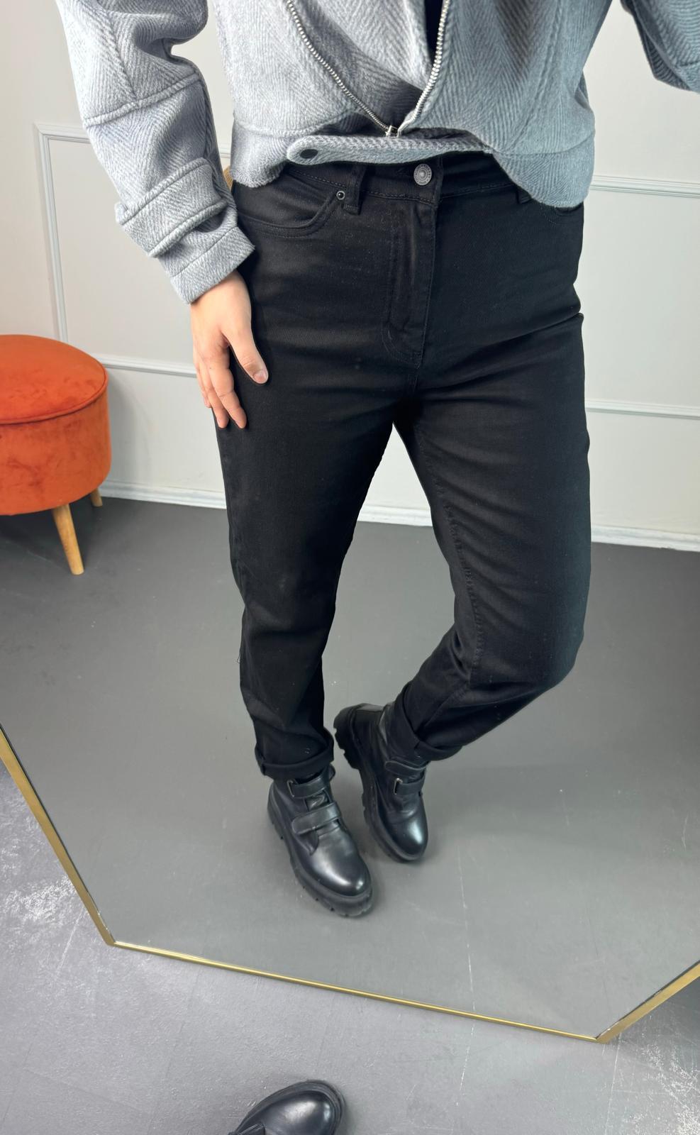 Likralı Mom Jean 