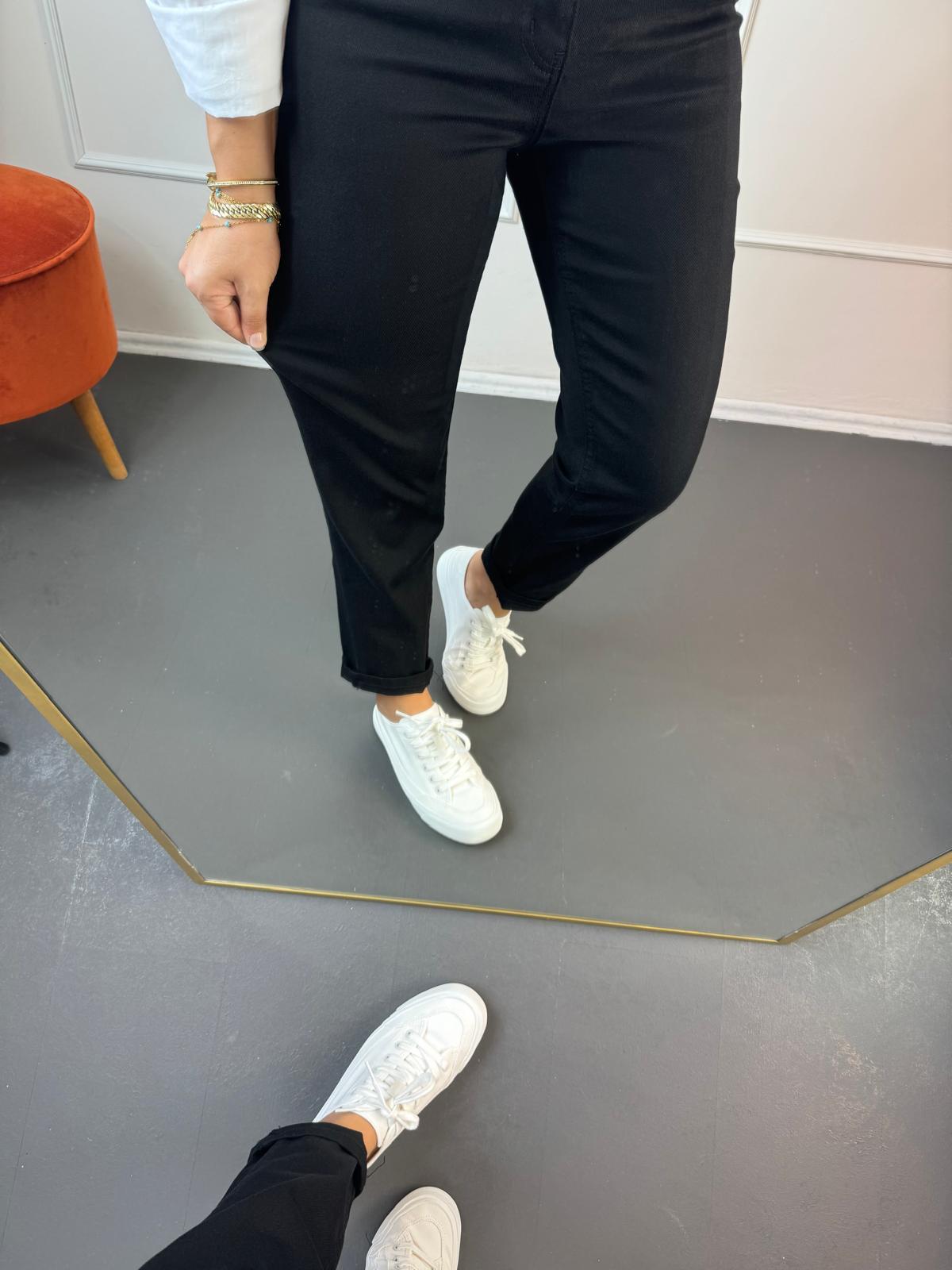 Likralı Mom Jean