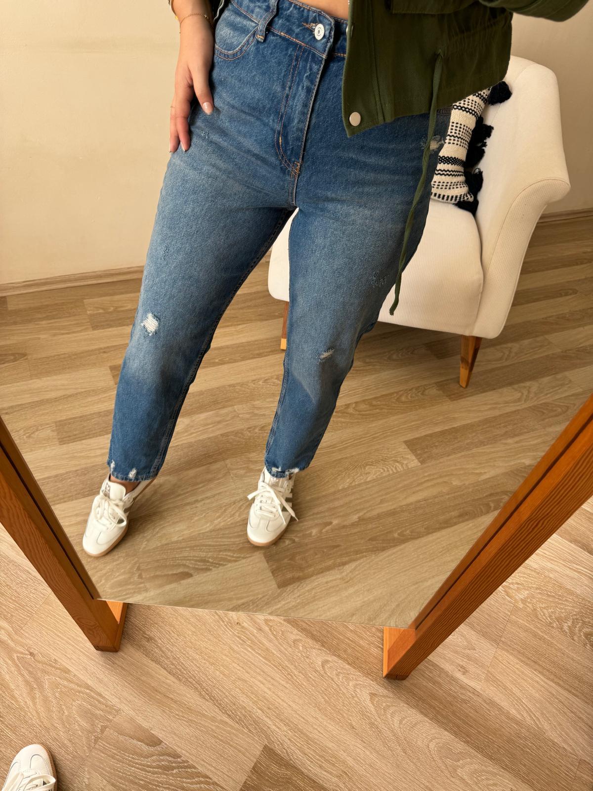 Likrasız Mom Jean