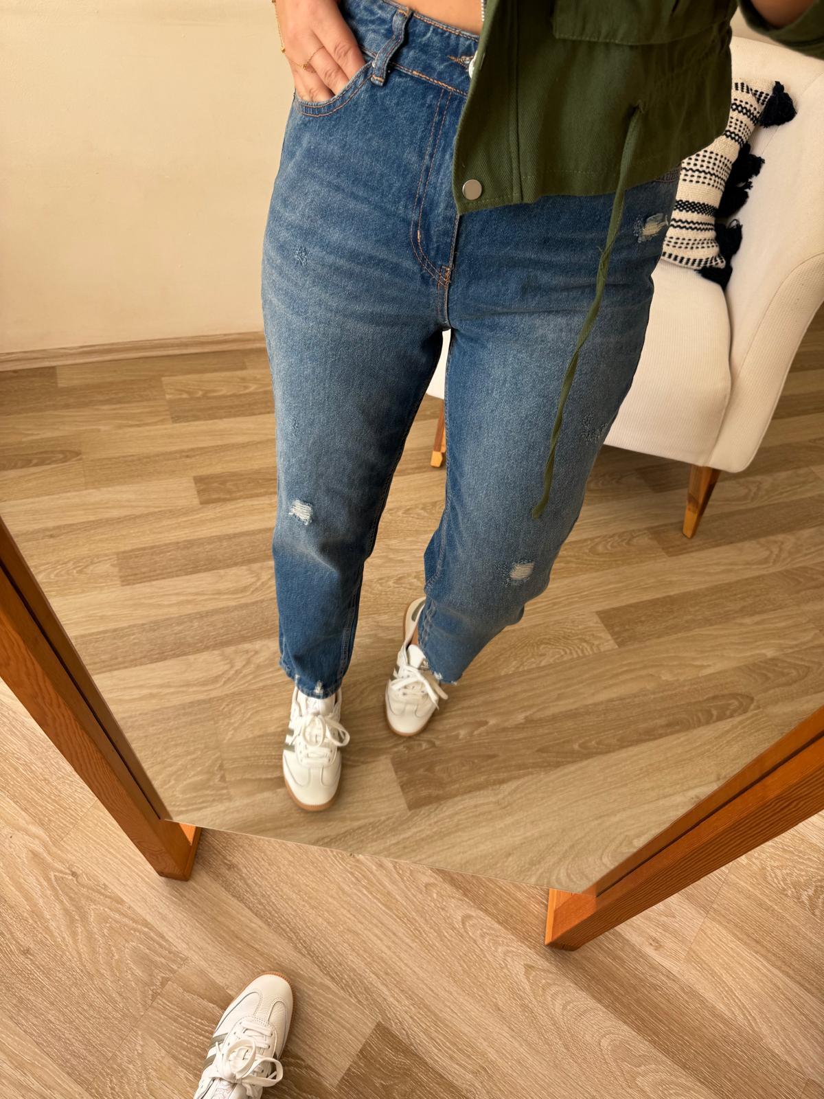 Likrasız Mom Jean