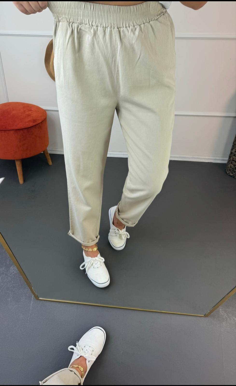 Pamuk keten pantalon