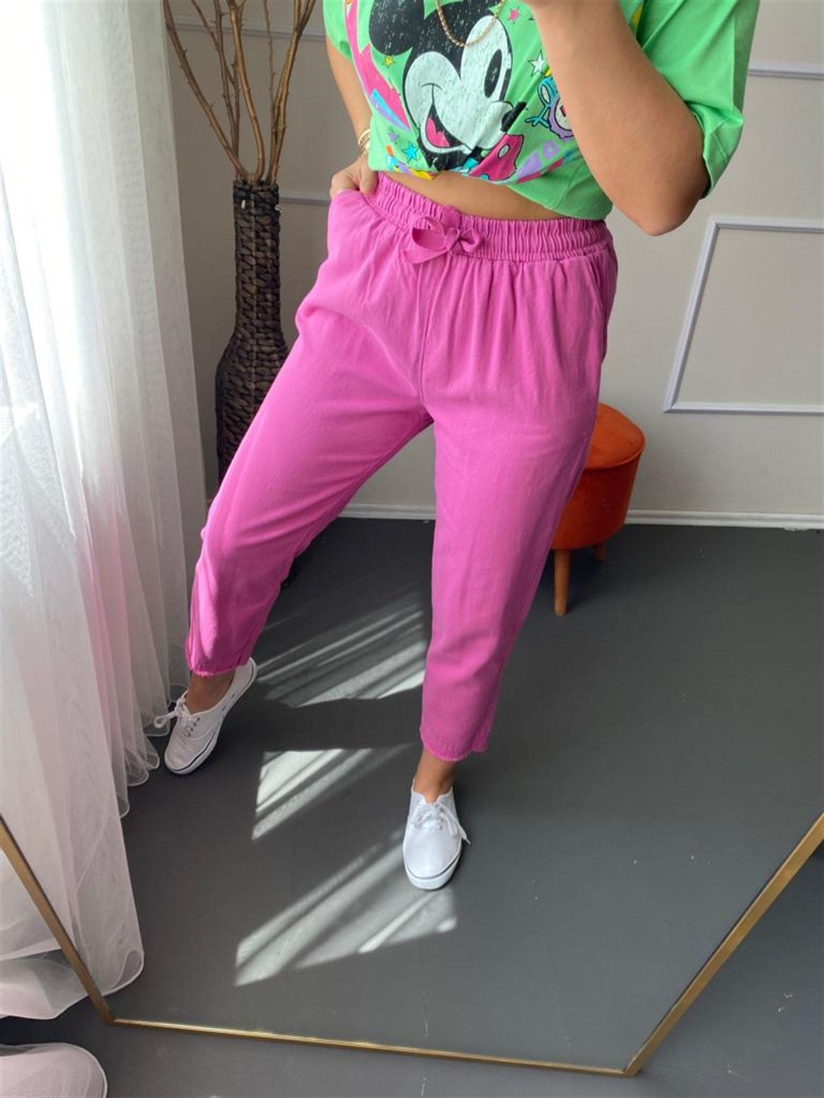 Pamuk keten pantalon