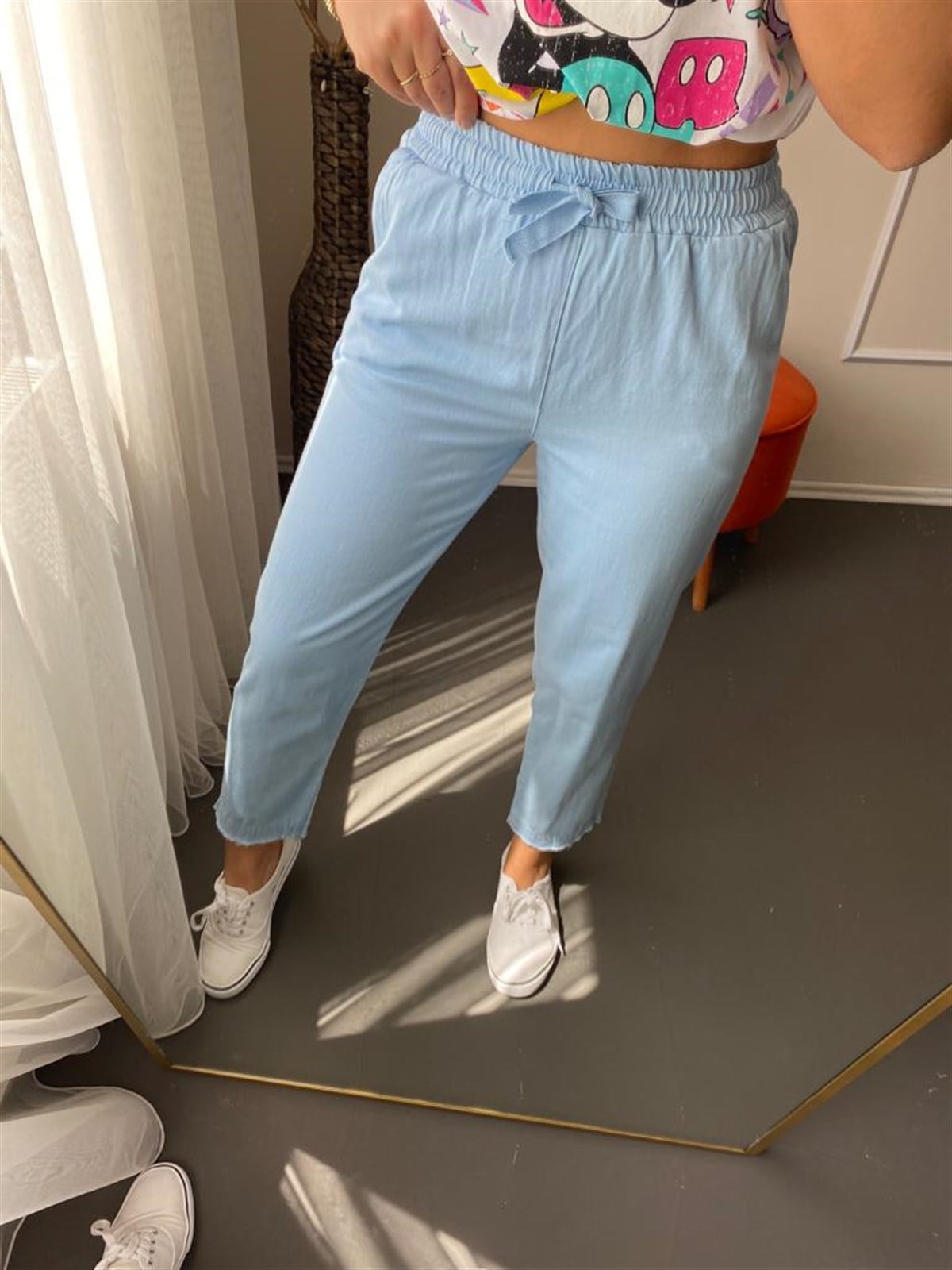 Pamuk keten pantalon