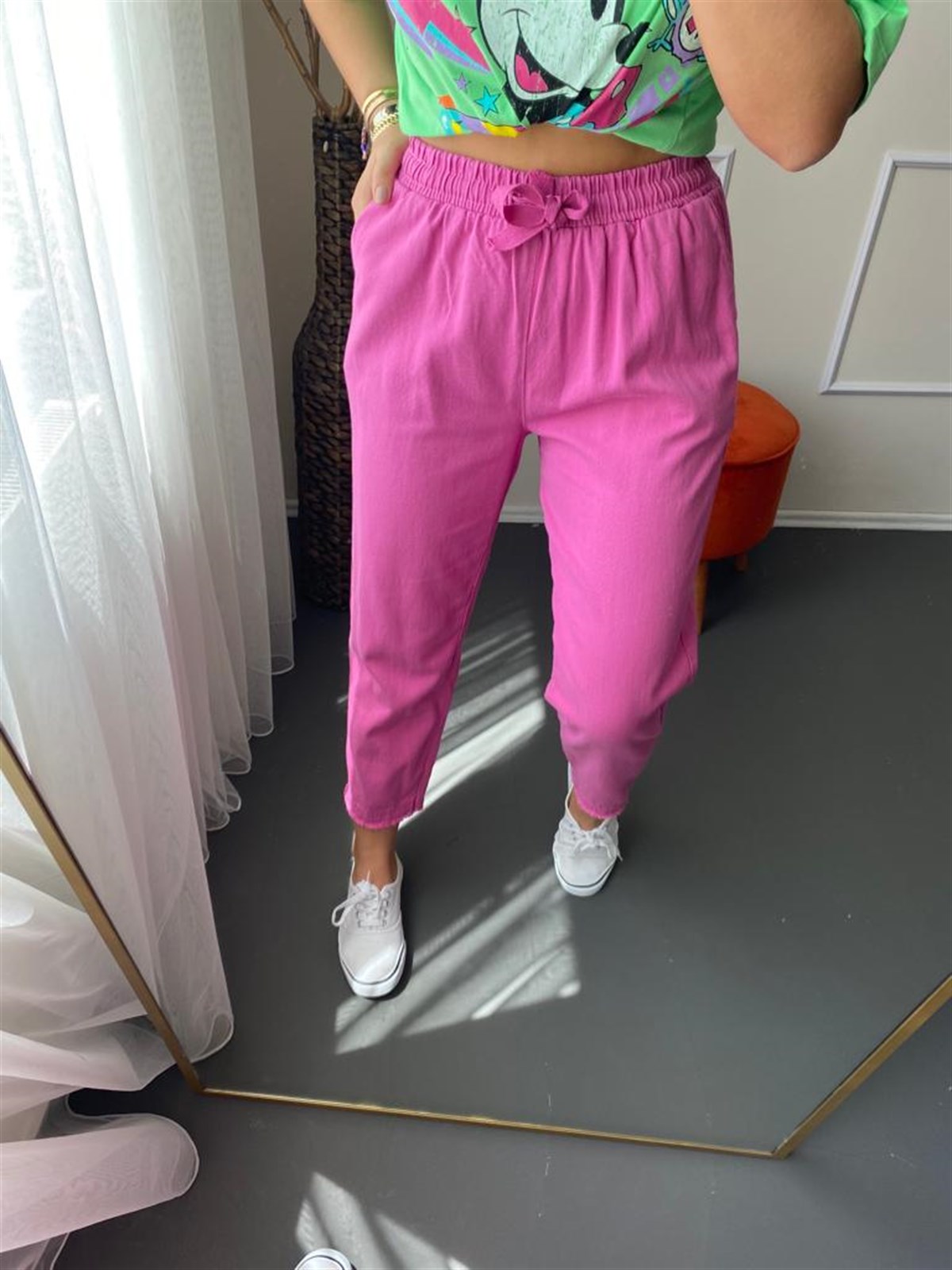 Pamuk keten pantalon